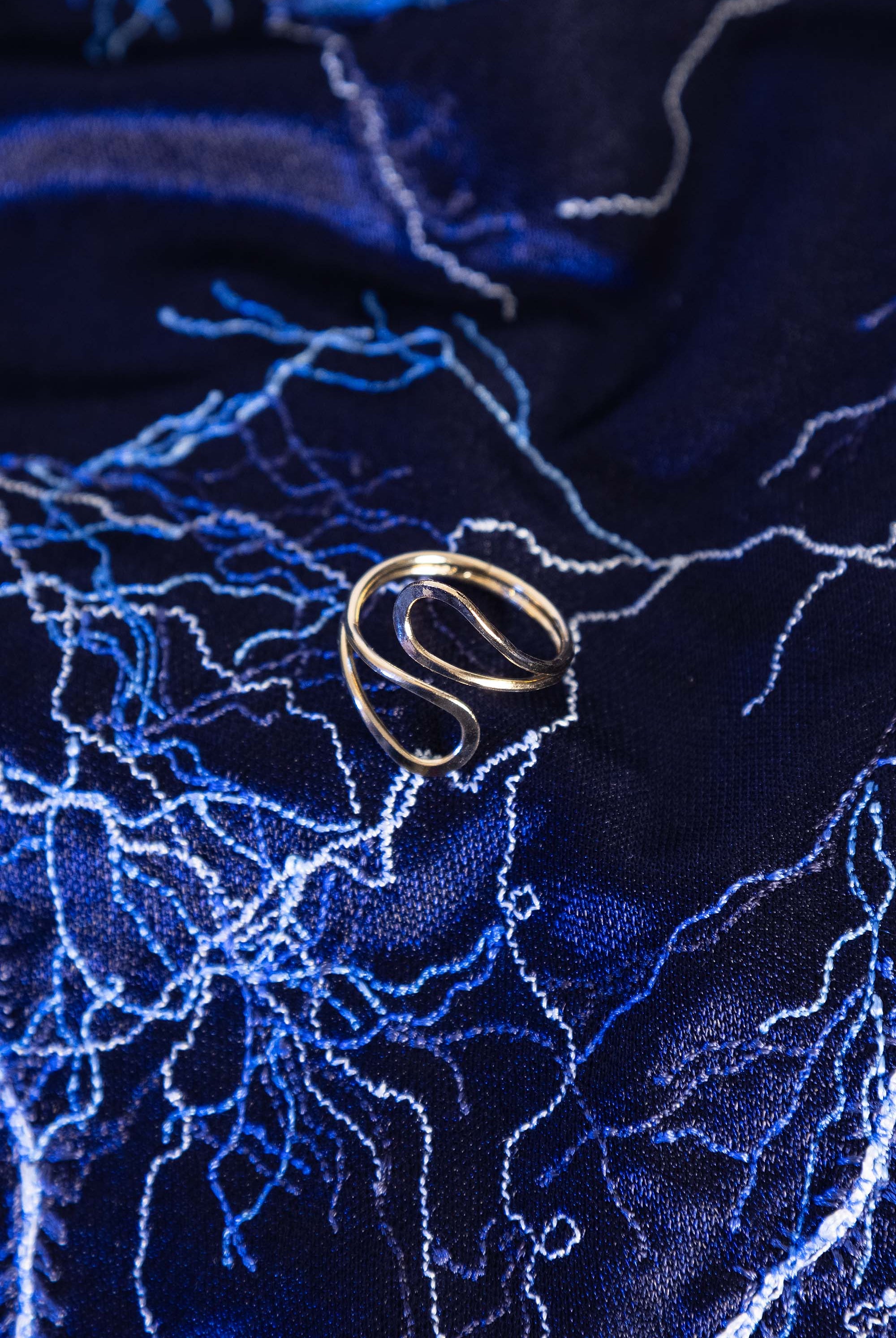 bague bdm studio plaqué or taille ajustable création originale