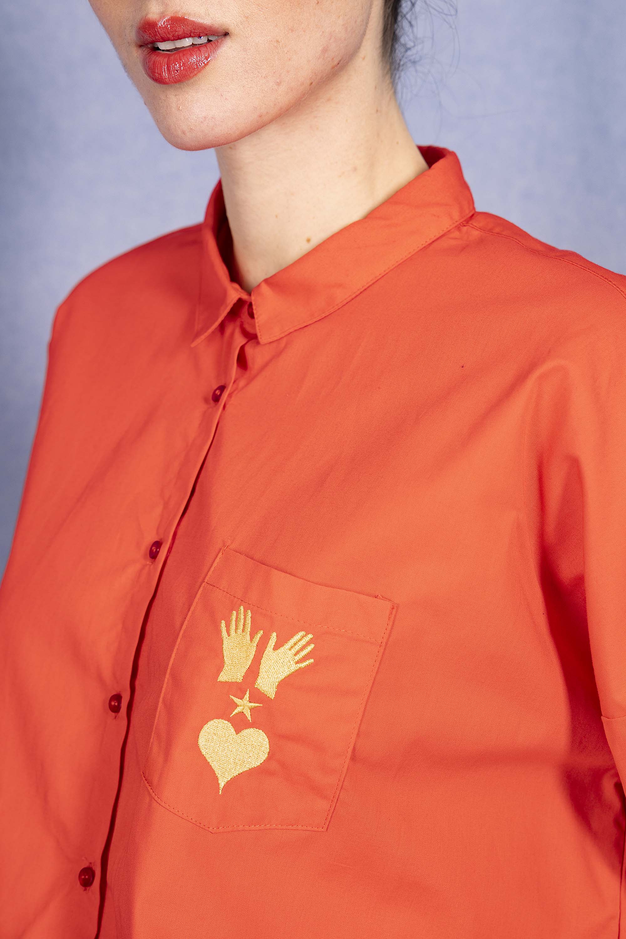 Chemise Alanis Corail chemise Misericordia, librement inspirée de différents univers