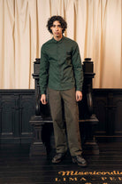 Chemise Farfan Vert Foncé chemise homme aux lignes délicates, élégance assurée