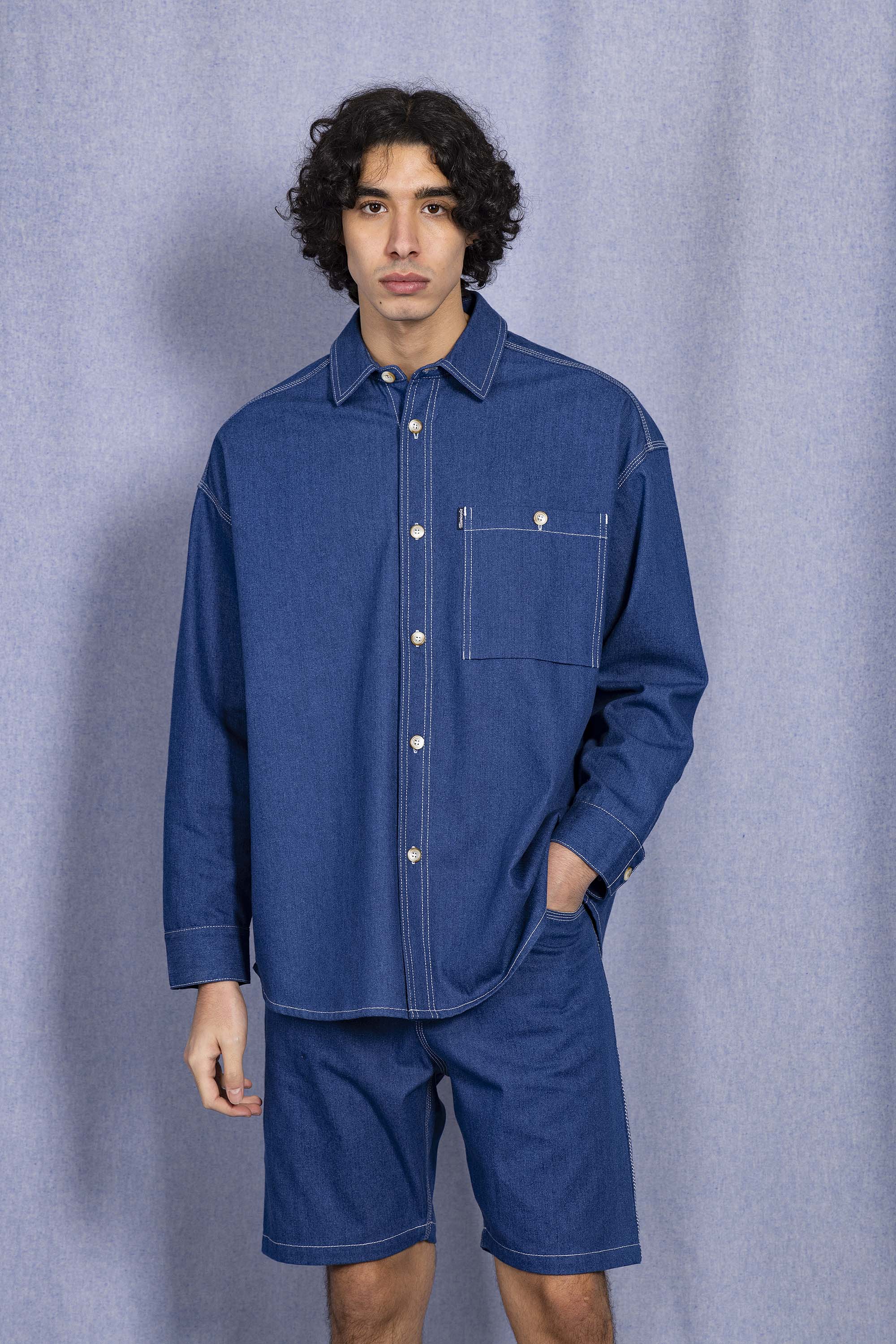 Chemise Pedro Bleu Denim chemise homme raffinée pour un style charmant