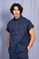 Chemise Vega Bleu Marine chemise homme raffinée pour un style charmant