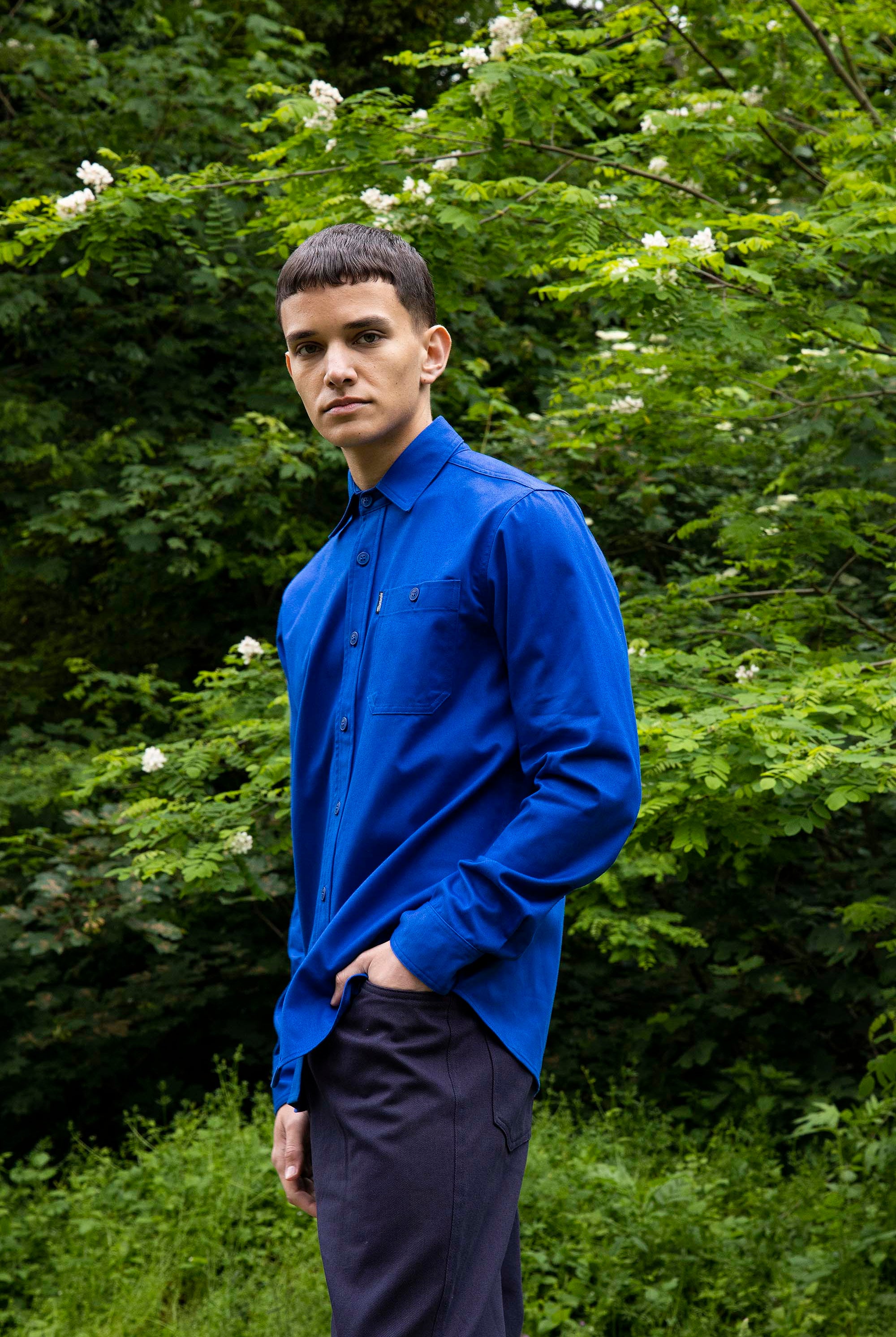 Chemise Patricio Bleu Denim chemise à l'esprit classique, simple et élégant