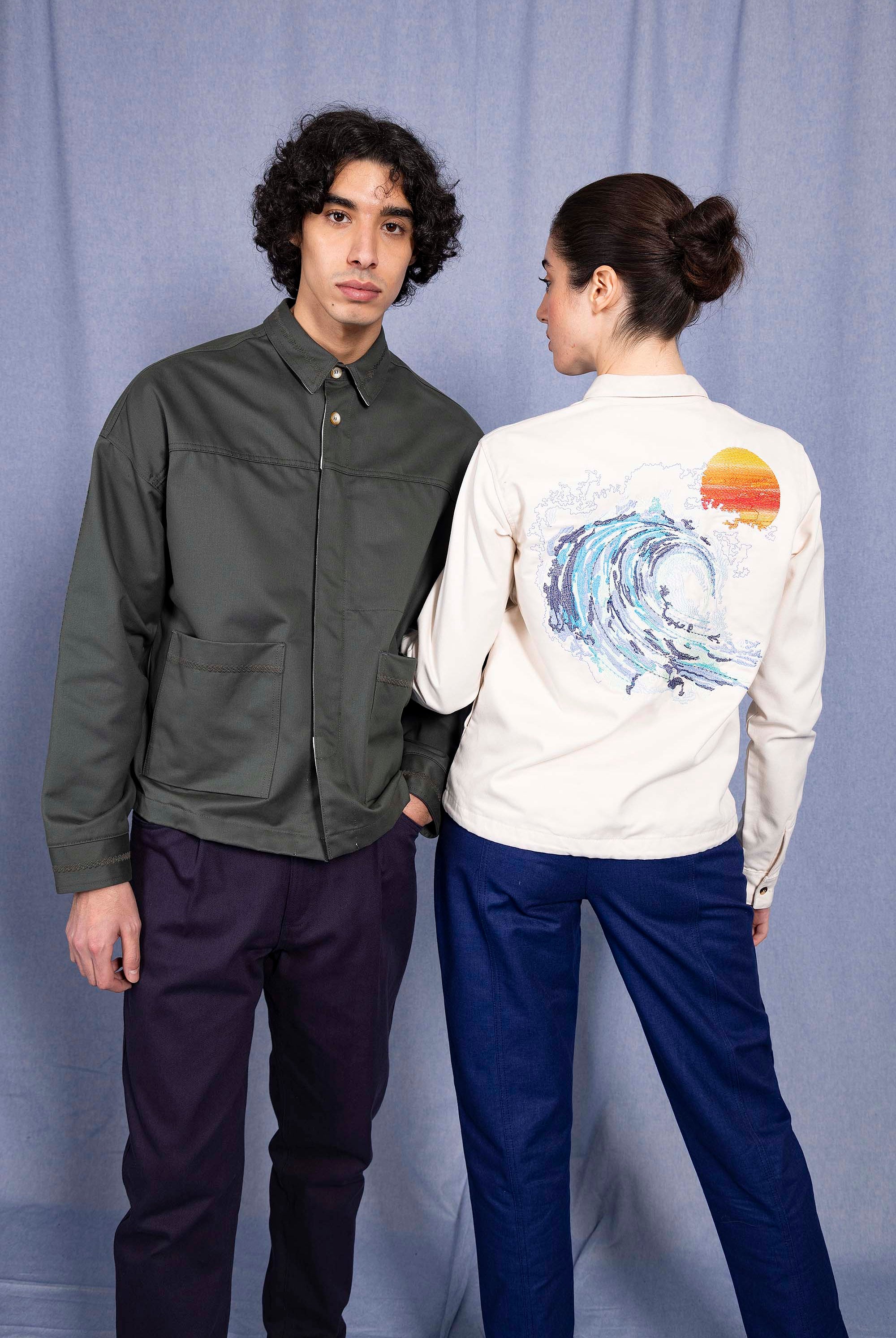 Surchemise Fontanera Ola Ecru classique intemporelle, la chemise dessine la silhouette