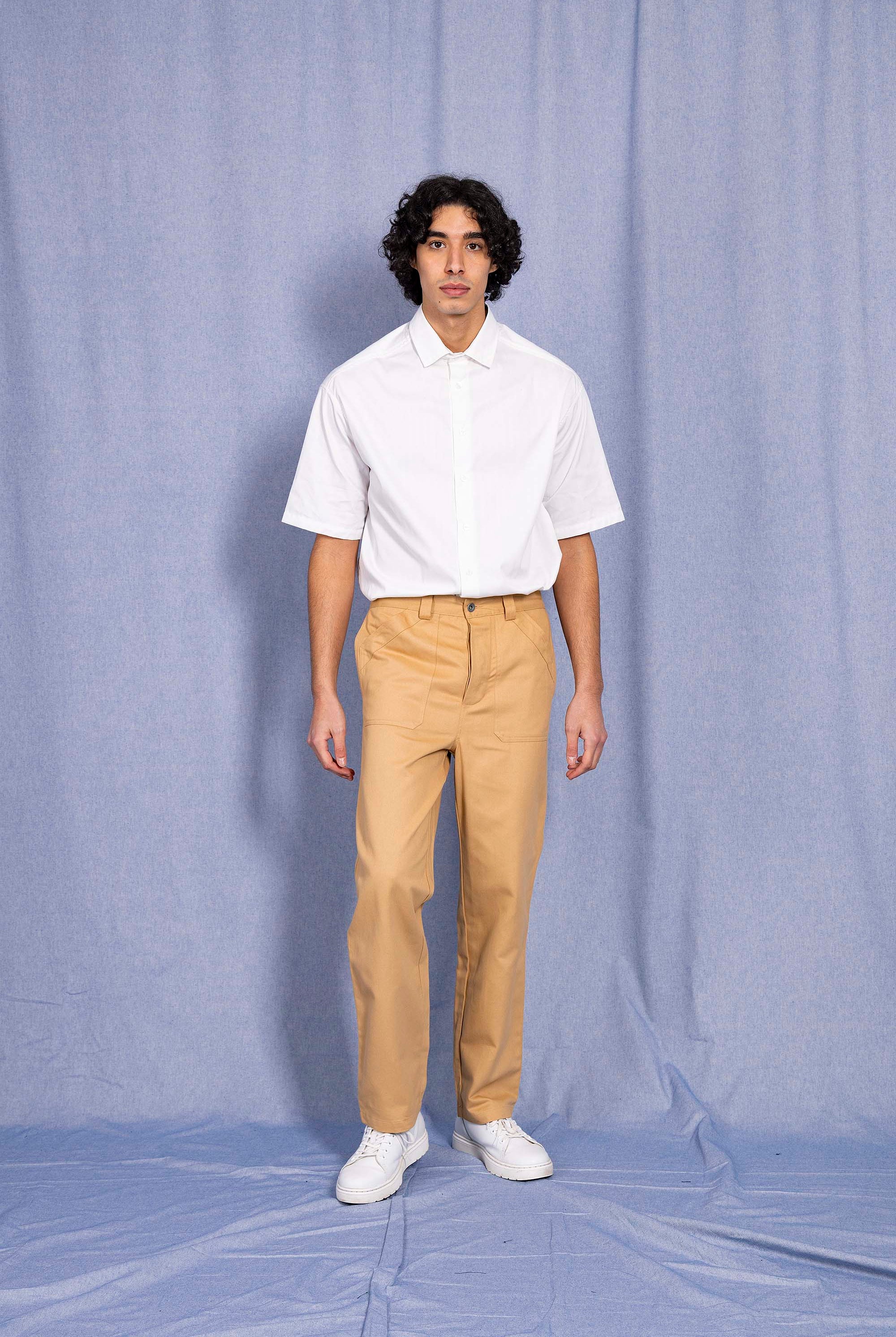 Pantalon Nestor Beige coupe aisée et facile à porter, indispensable à la garde-robe masculine