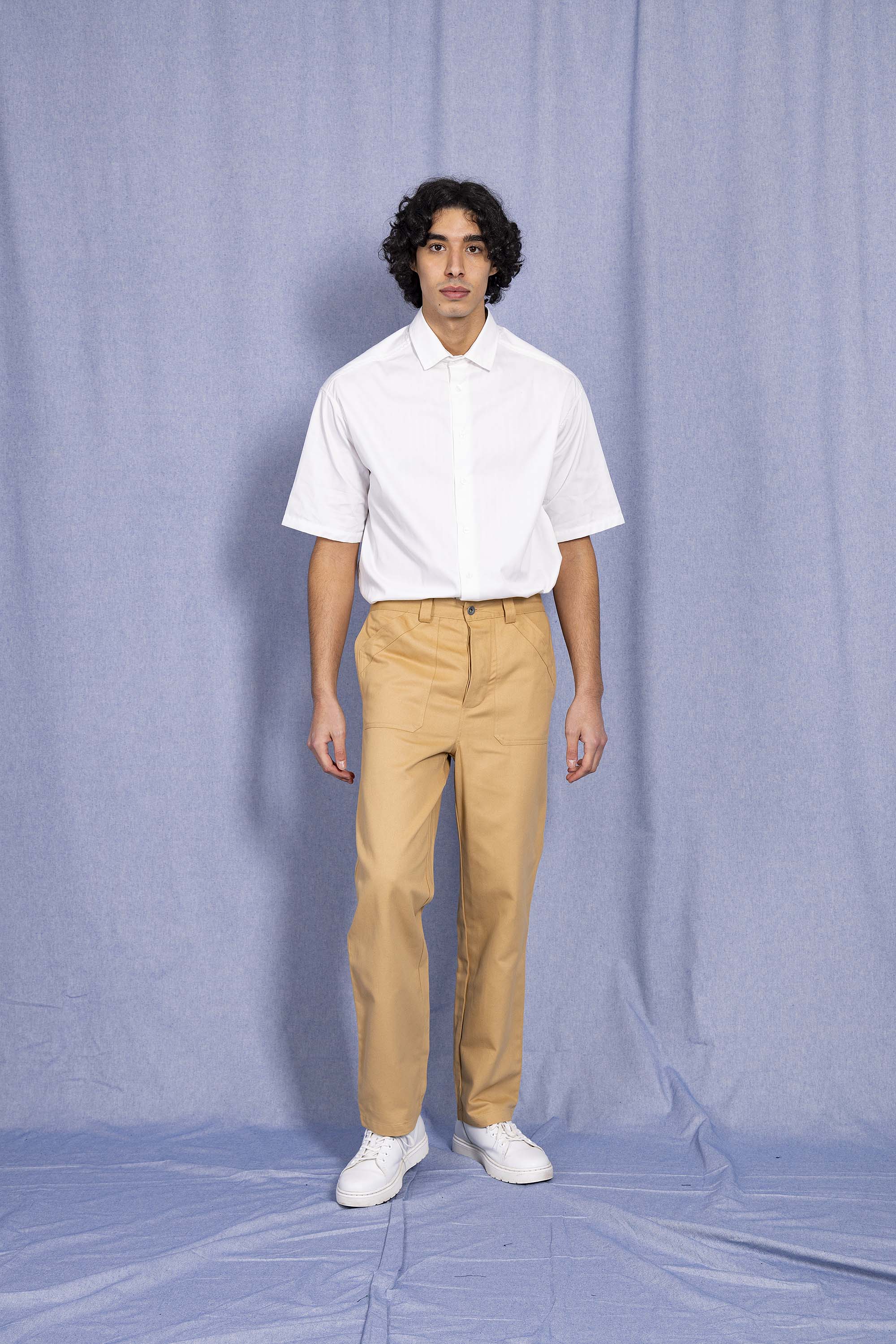 Pantalon Nestor Beige coupe aisée et facile à porter, indispensable à la garde-robe masculine
