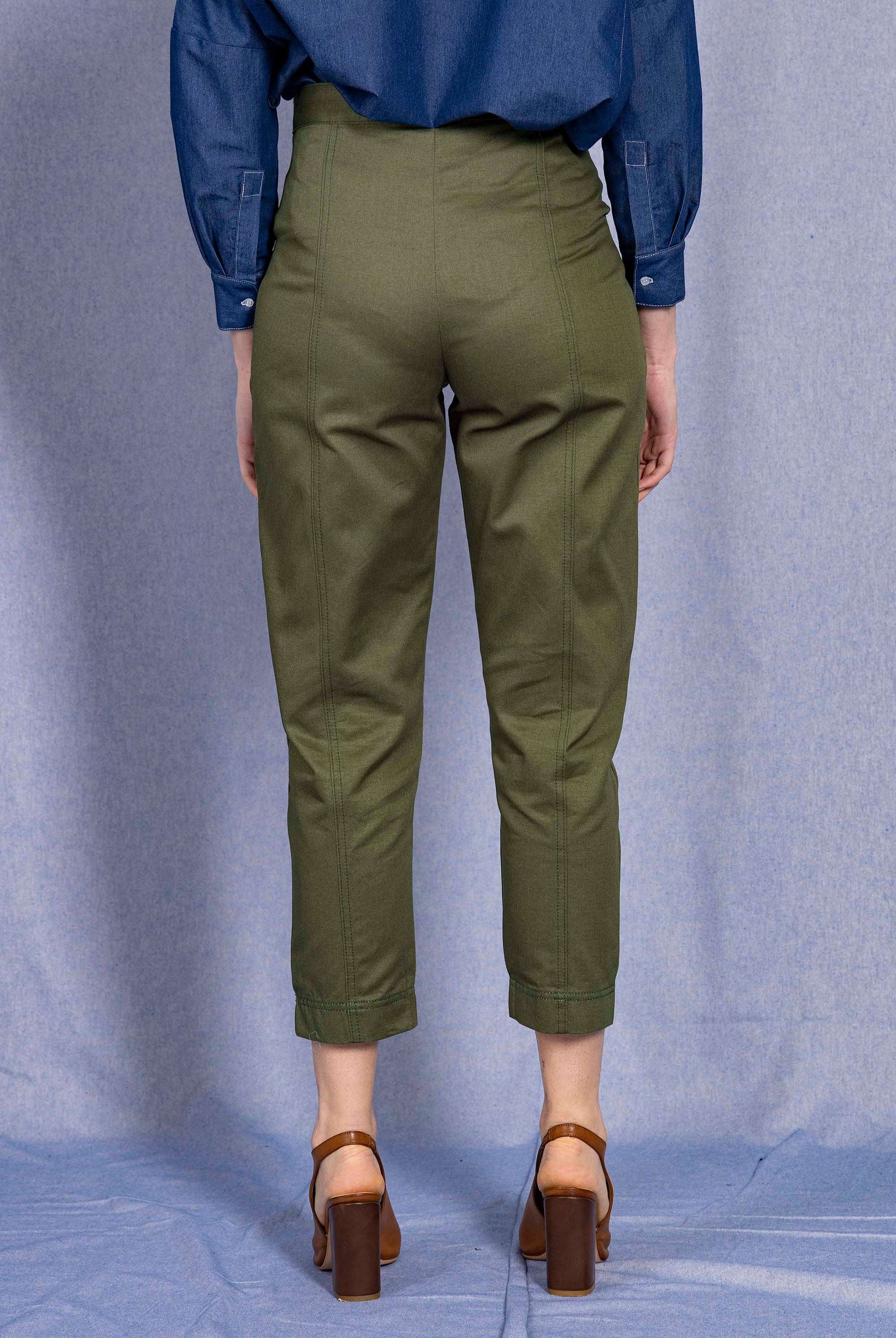 Pantalon Valera Vert Piment minimalisme et détails tendance, coupes classiques et une palette de couleurs neutres