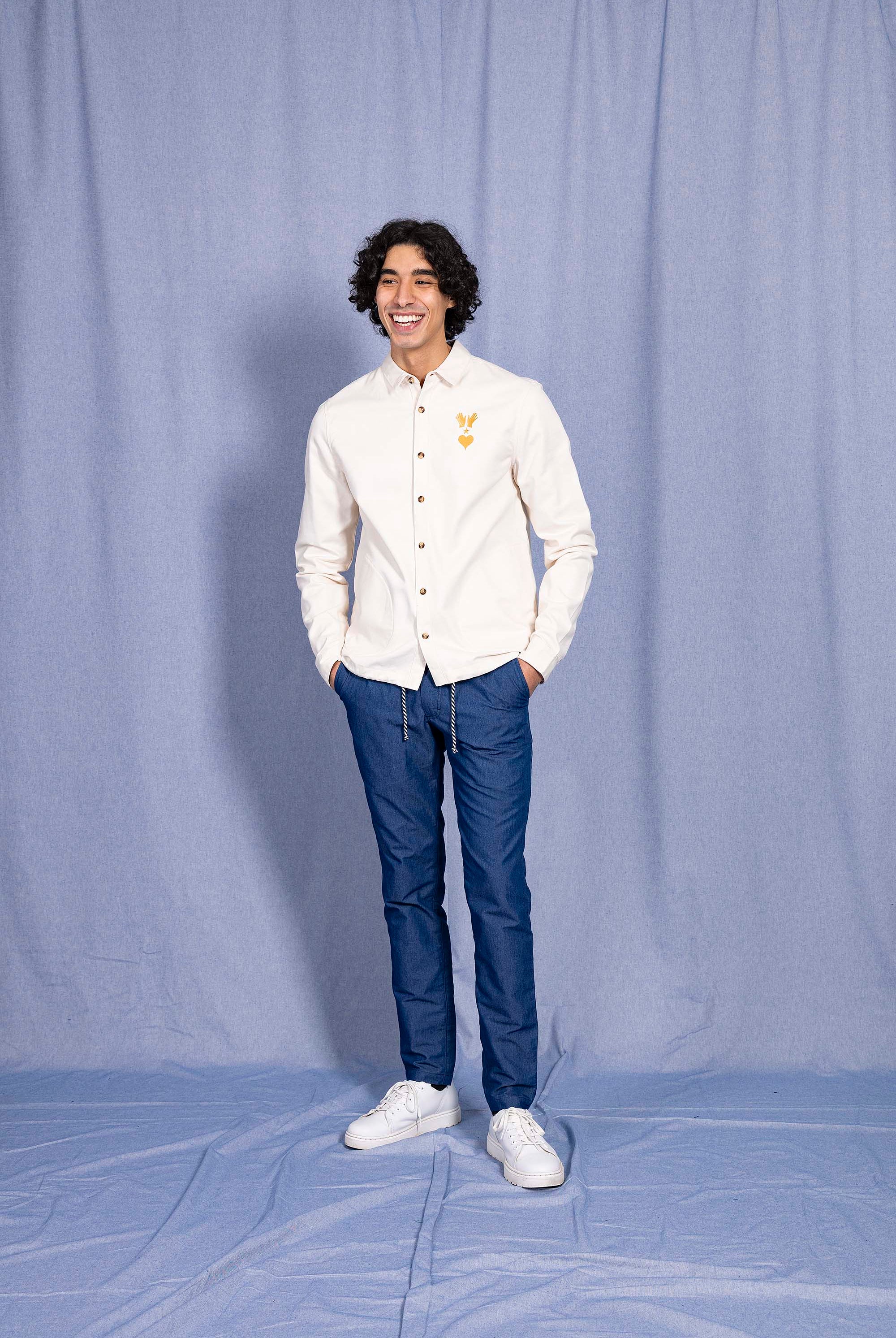 Surchemise Fontanero Ola Ecru chemise à l'esprit classique, simple et élégant