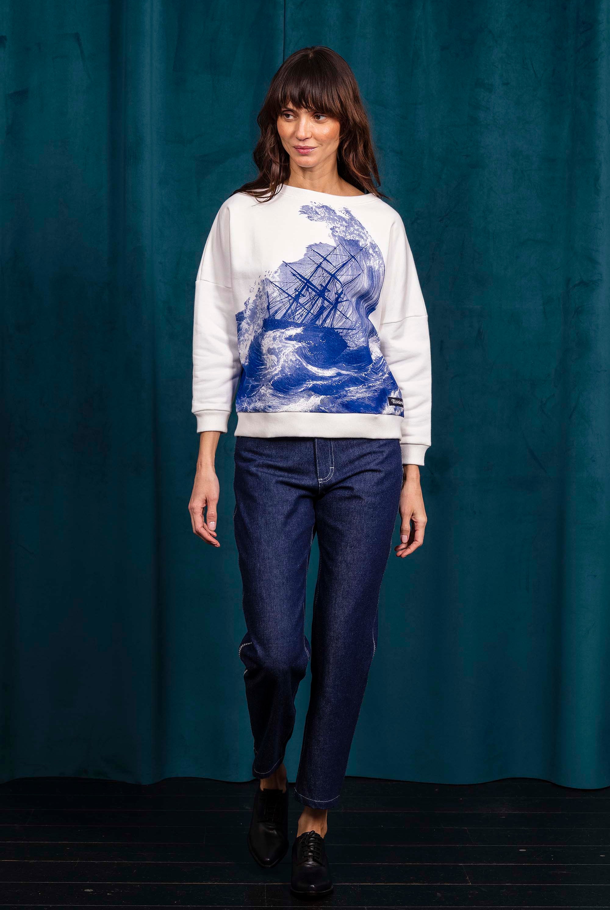 Sweatshirt Contracorriente Rescate Écru sweatshirts Misericordia, modèles cosy et tendance, des basiques colorés aux pulls à slogan