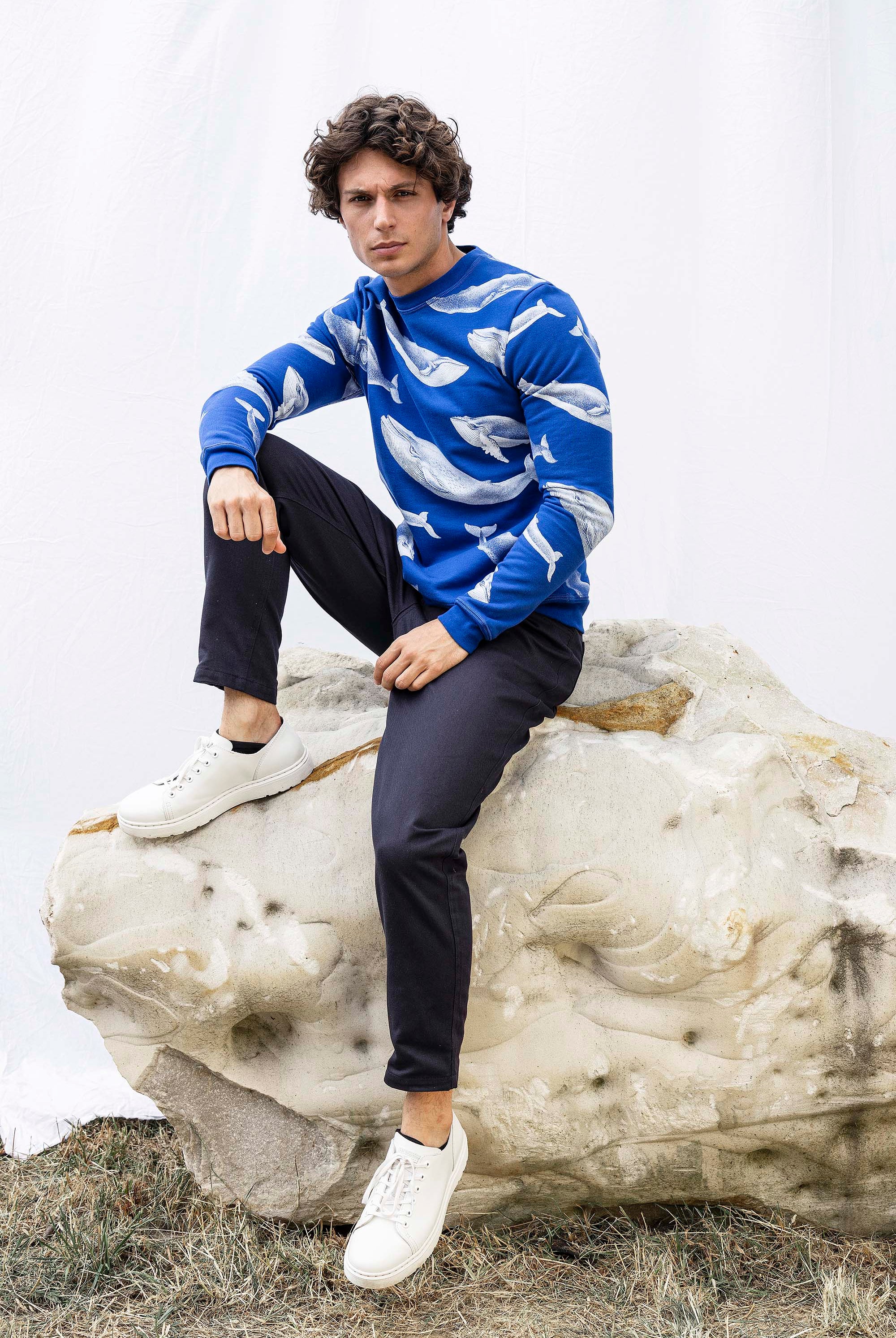 Sweatshirt Macarron Ballena Bleu Saphir sweatshirts pour homme pour procurer une sensation de chaleur au quotidien
