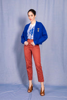 Sweatshirt Neola Bleu Saphir doux et confortable, cintré, oversize, zippé ou à capuche