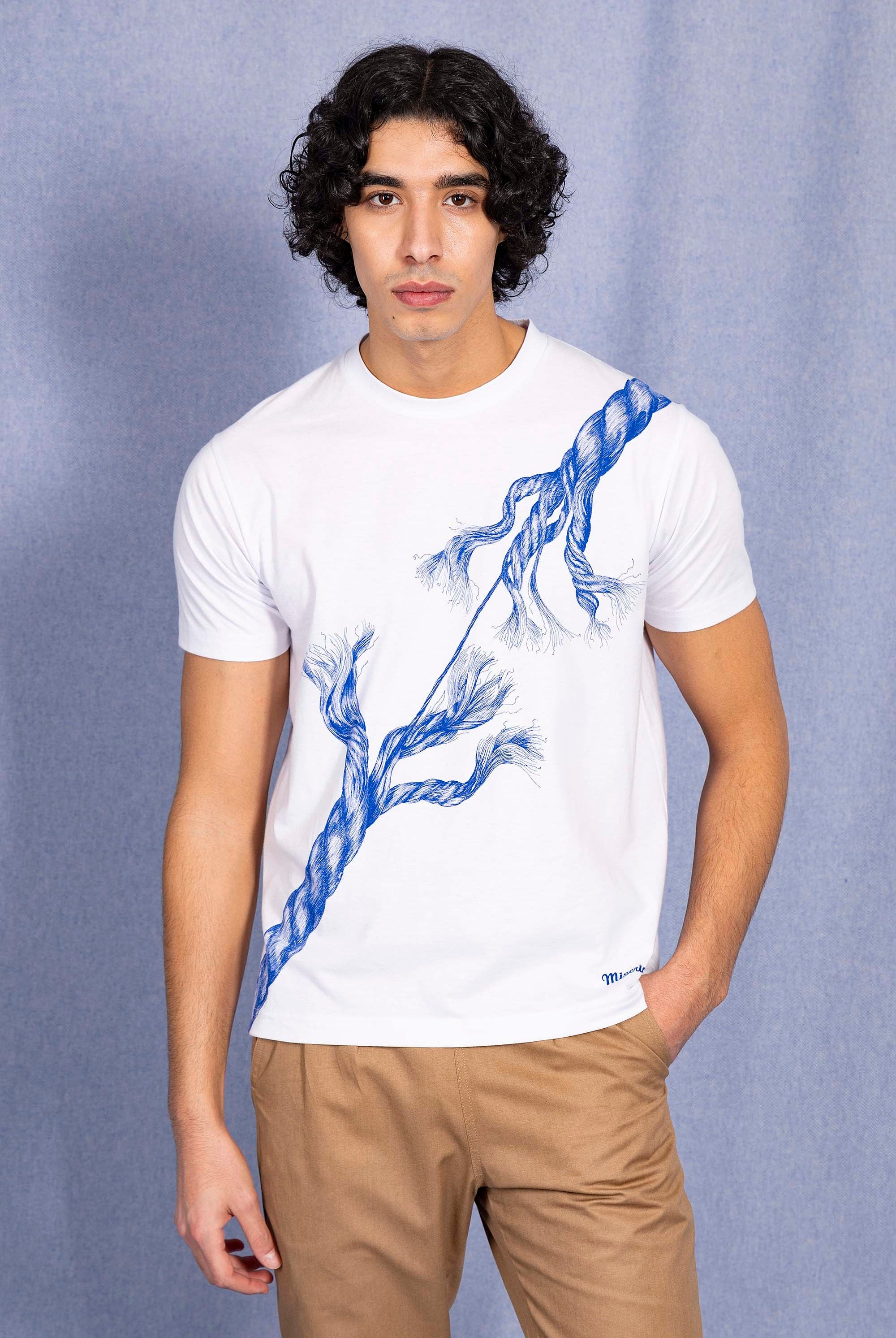 T-Shirt Mario Cuerda Blanc jouer la carte de l'originalité avec les t-shirts à message Misericordia