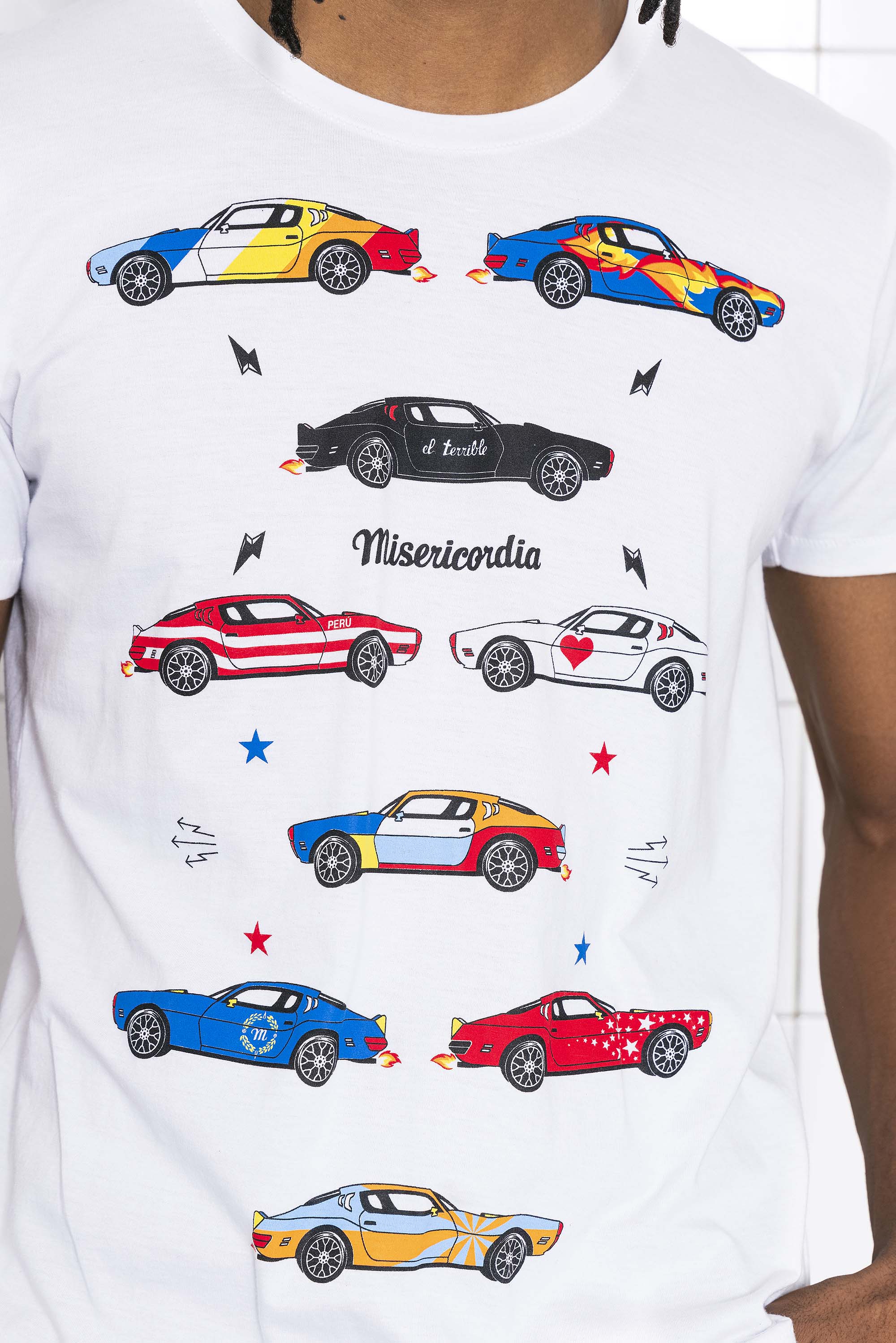 T-Shirt Querido Caros Blanc jouer la carte de l'originalité avec les t-shirts à message Misericordia
