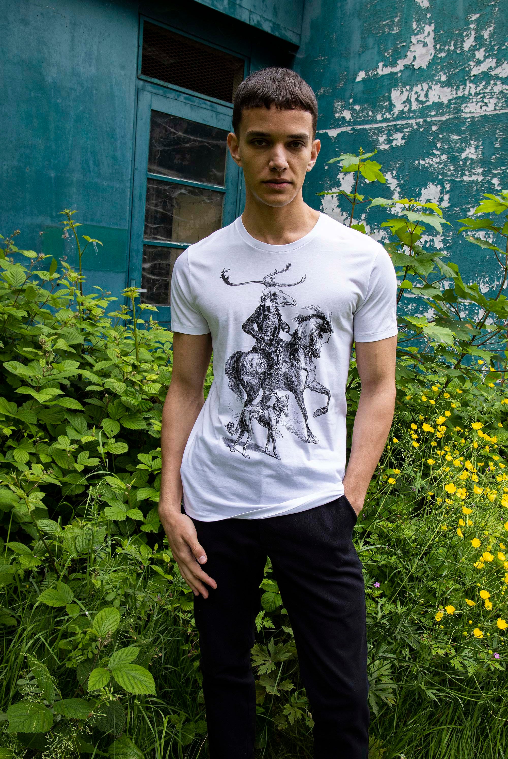 Tee-Shirt Querido El Mensajero Blanc t-shirts pour homme simples, polyvalents pour toutes les occasions
