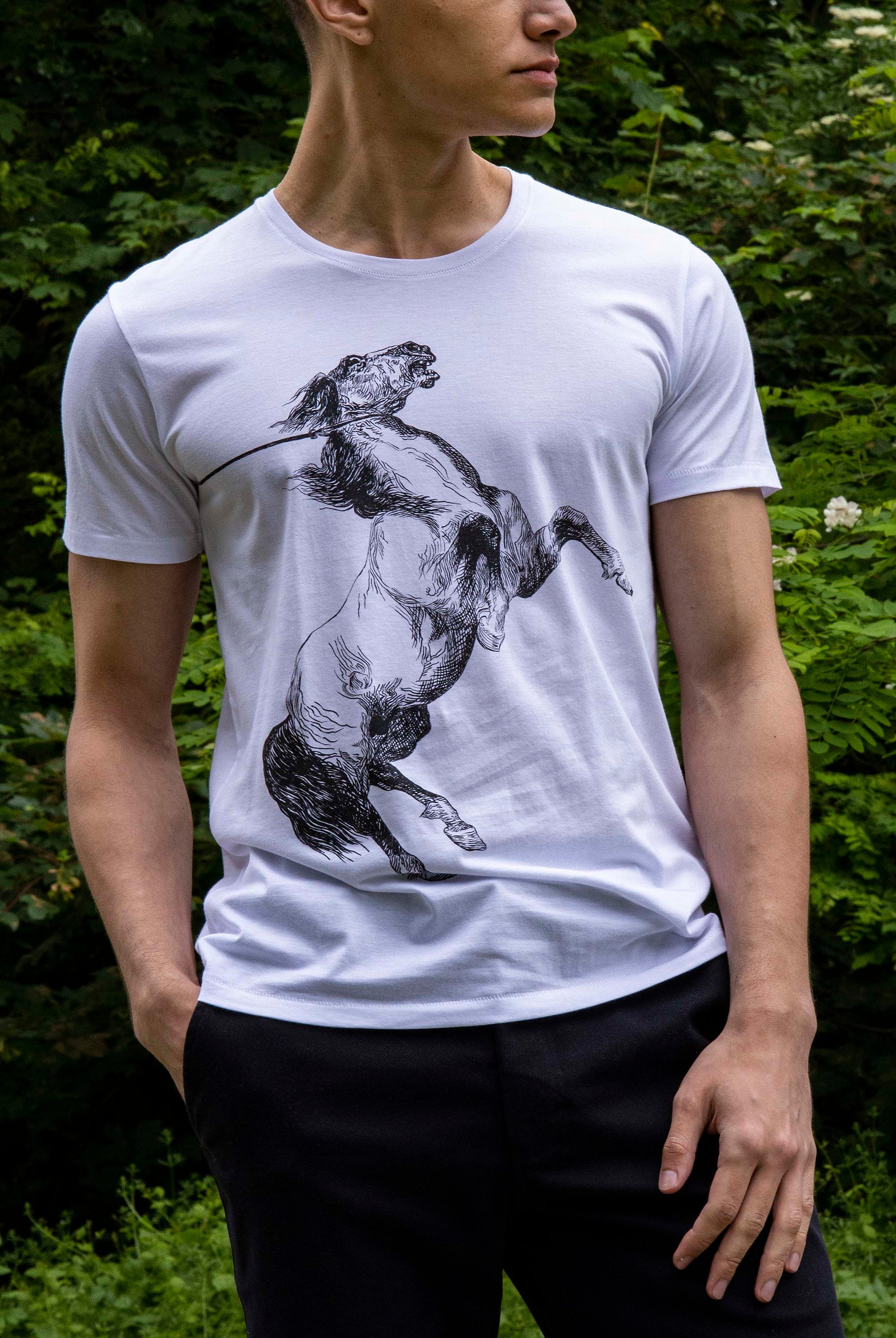 T-Shirt Querido Indomable Blanc t-shirts pour homme unis ou imprimés en coton agréable à porter