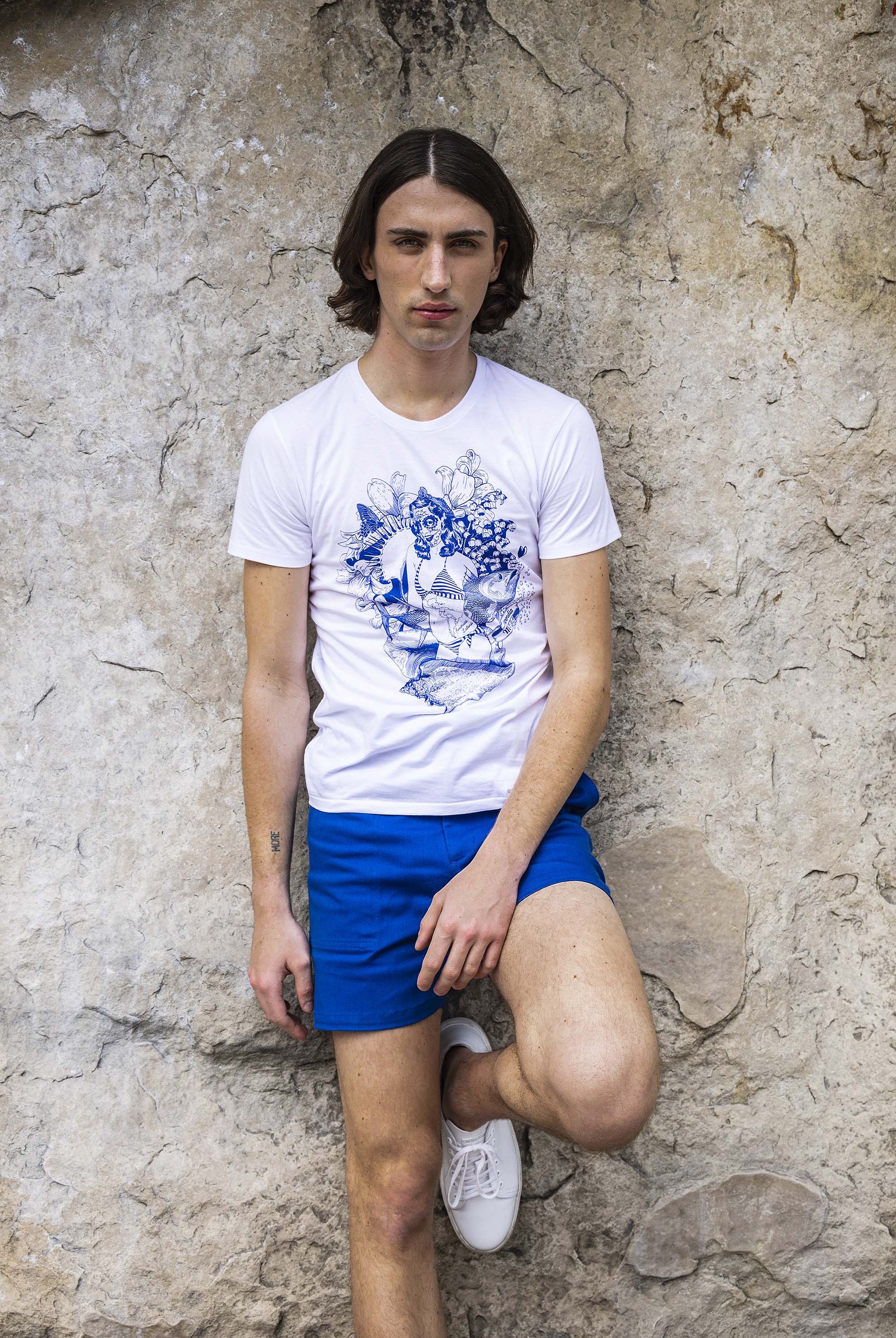 T-Shirt Querido Sirena Blanc ligne structurée, tendance sporty, miser sur le confort