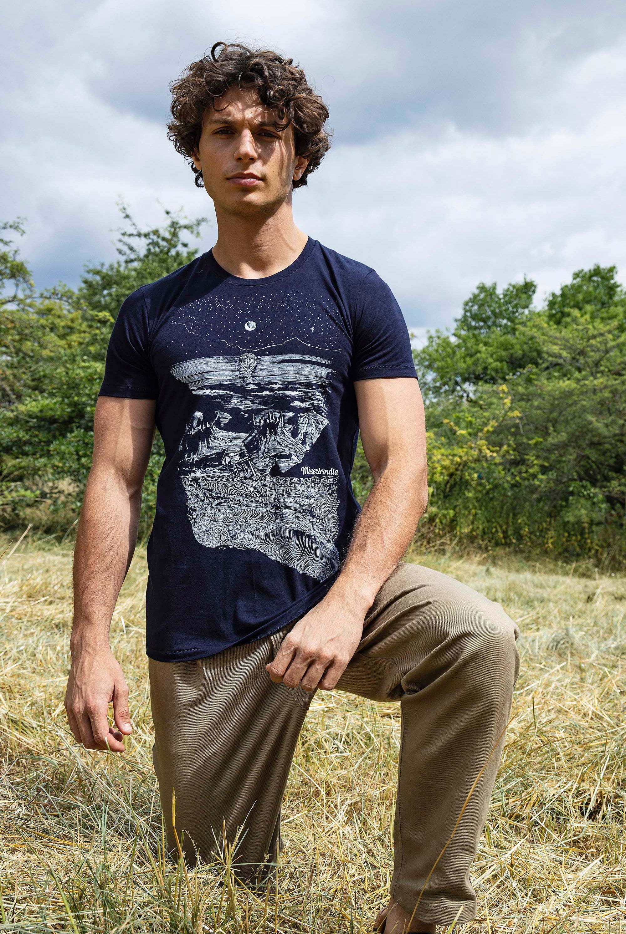 T-Shirt Querido Viaje Bleu Marine t-shirts pour homme simples, polyvalents pour toutes les occasions