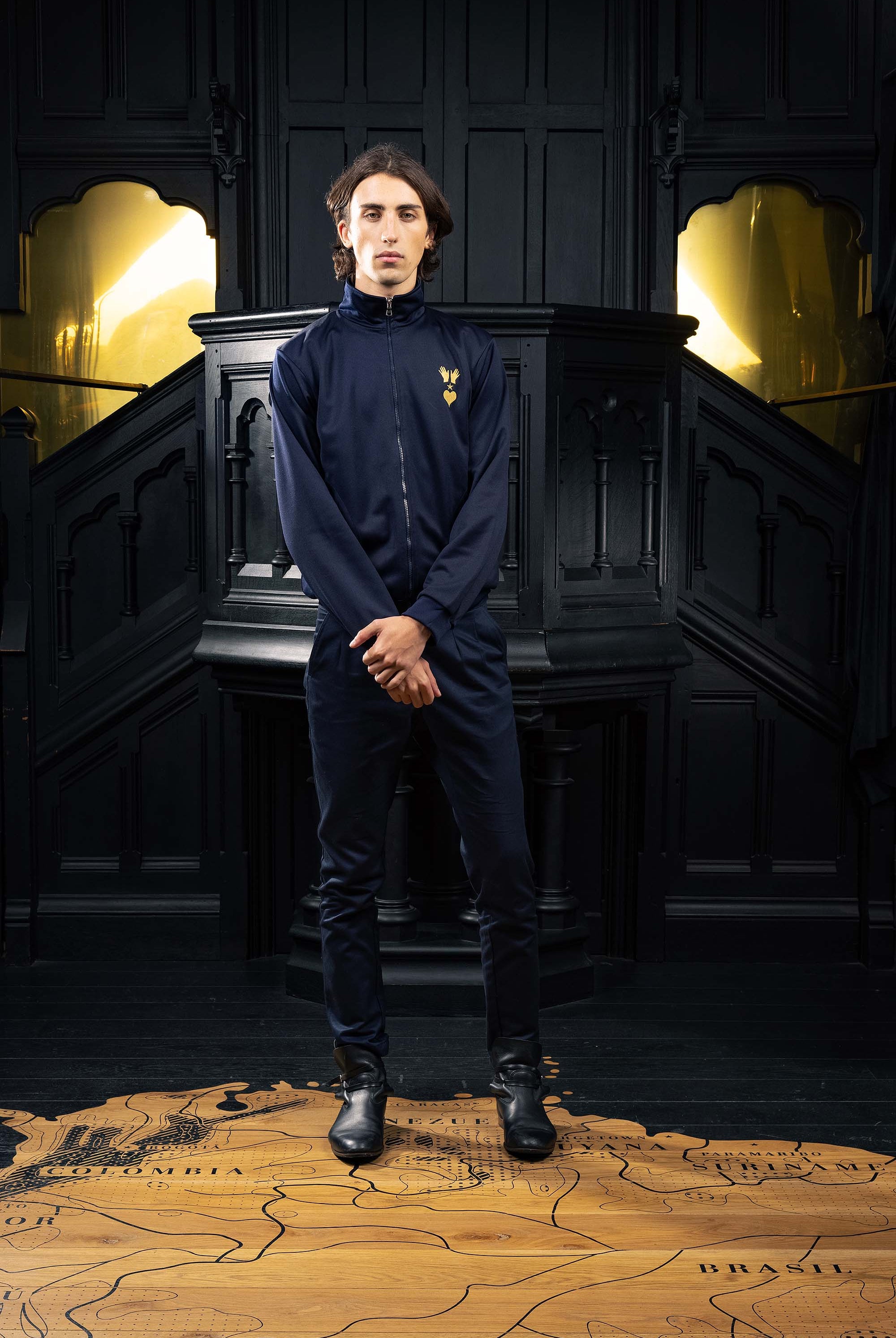 Veste de Sport Clasica Craneo Bleu Nuit jolie veste pour parfaitement terminer vos look et leur donner du style