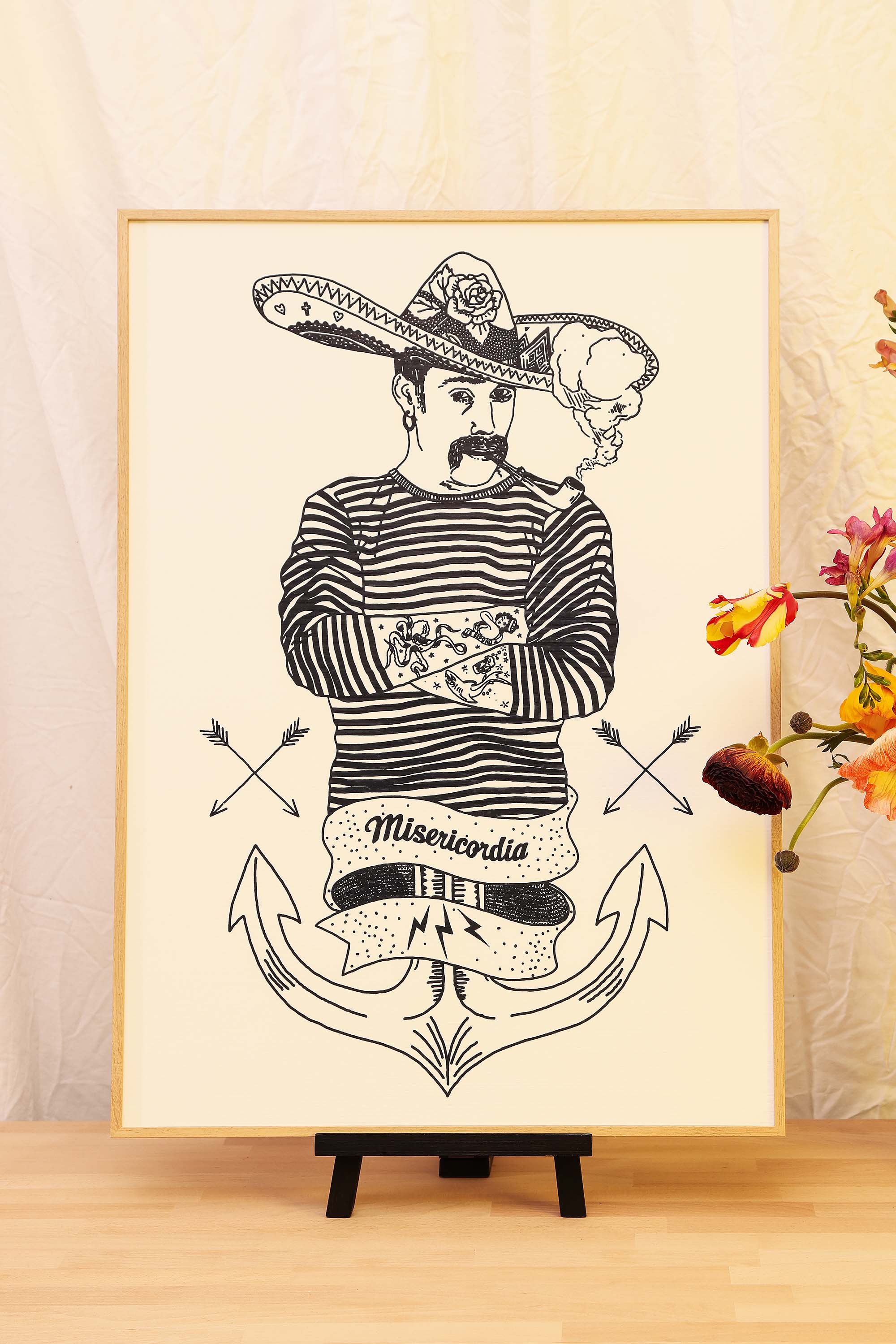 Sérigraphie édition limitée - Marinero - 50x70cm idée cadeau éthique faire plaisir