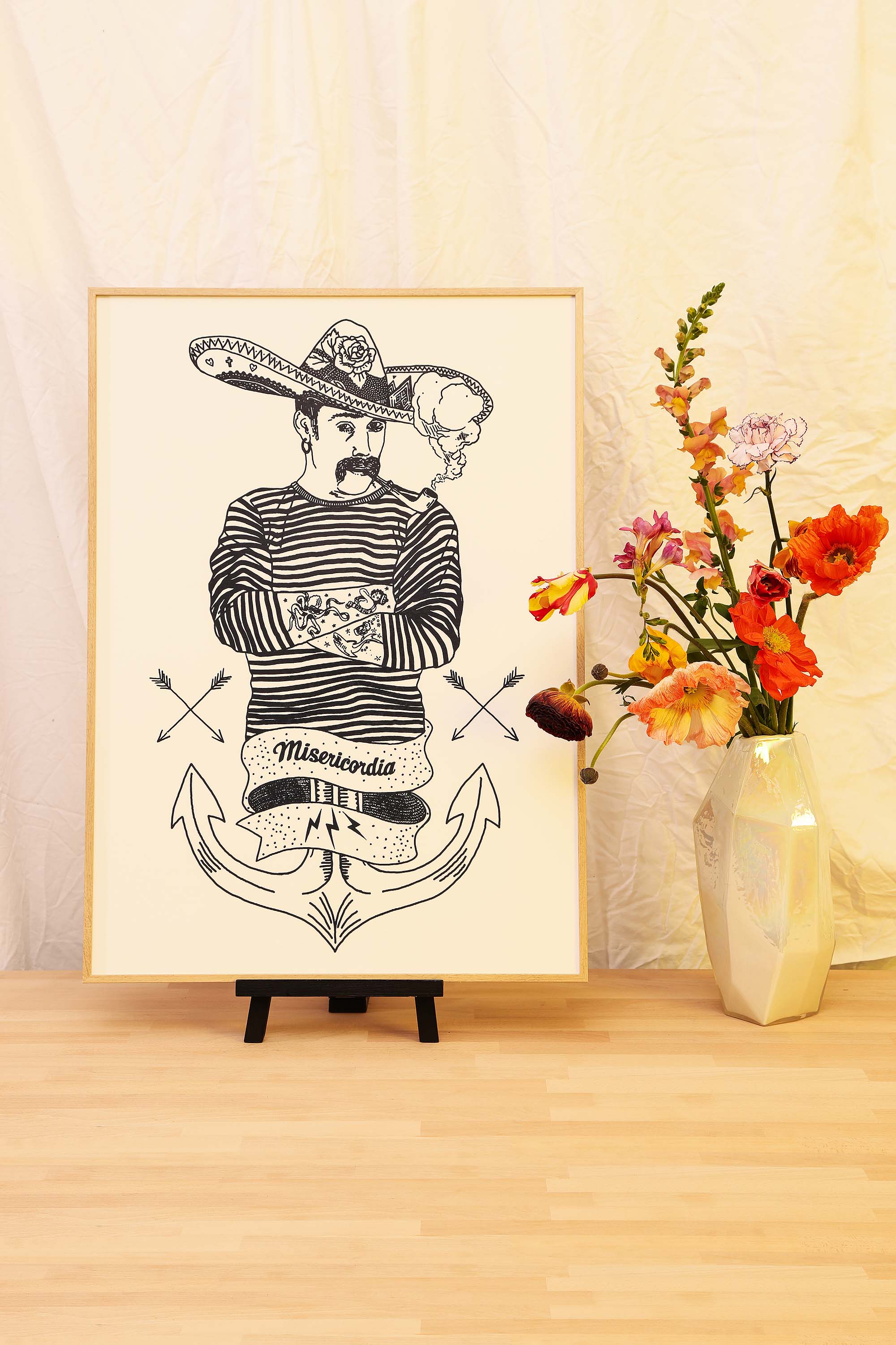 Sérigraphie édition limitée - Marinero - 50x70cm idée cadeau éthique faire plaisir