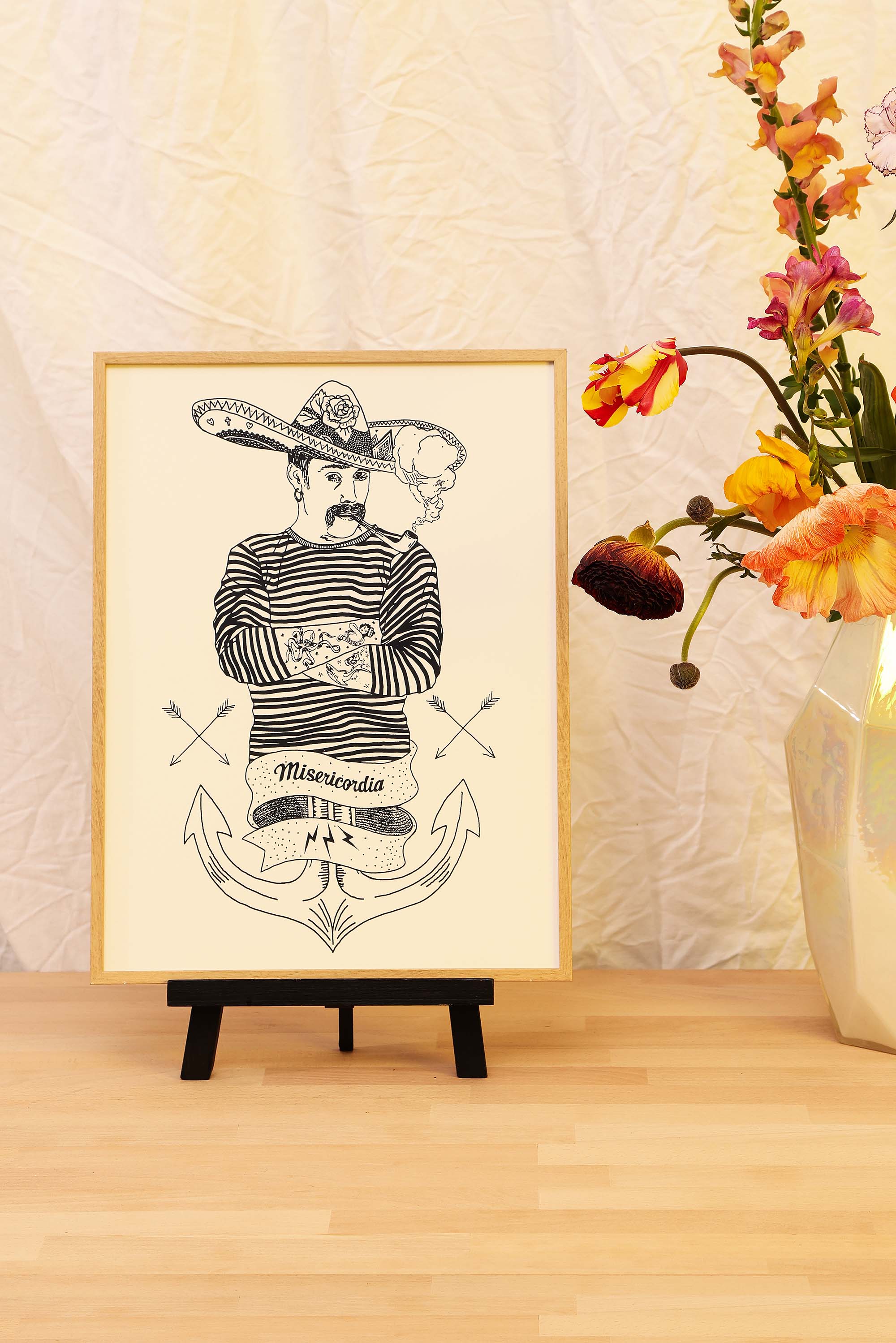 Sérigraphie édition limitée - Marinero - 30x40cm idée cadeau éthique faire plaisir