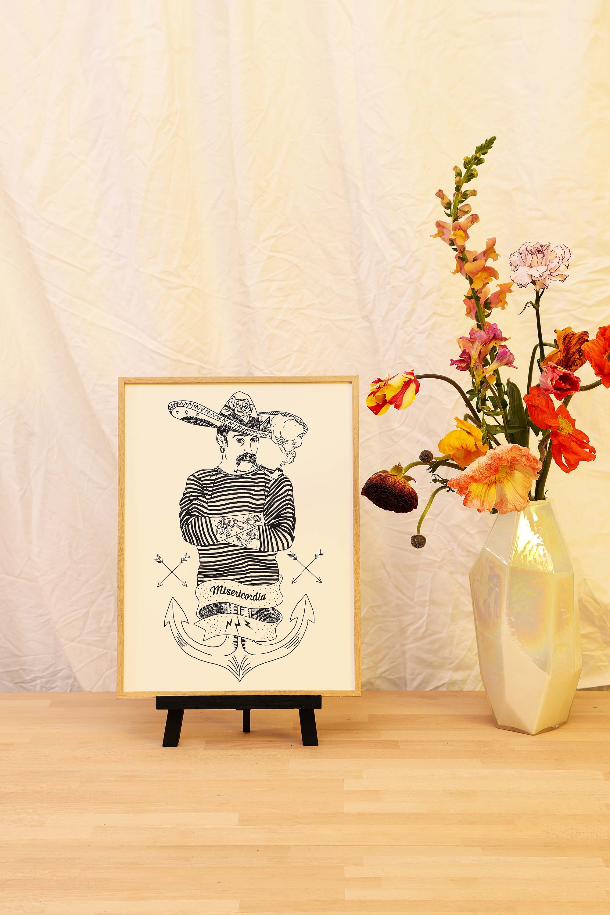 Sérigraphie édition limitée - Marinero - 30x40cm idée cadeau éthique faire plaisir