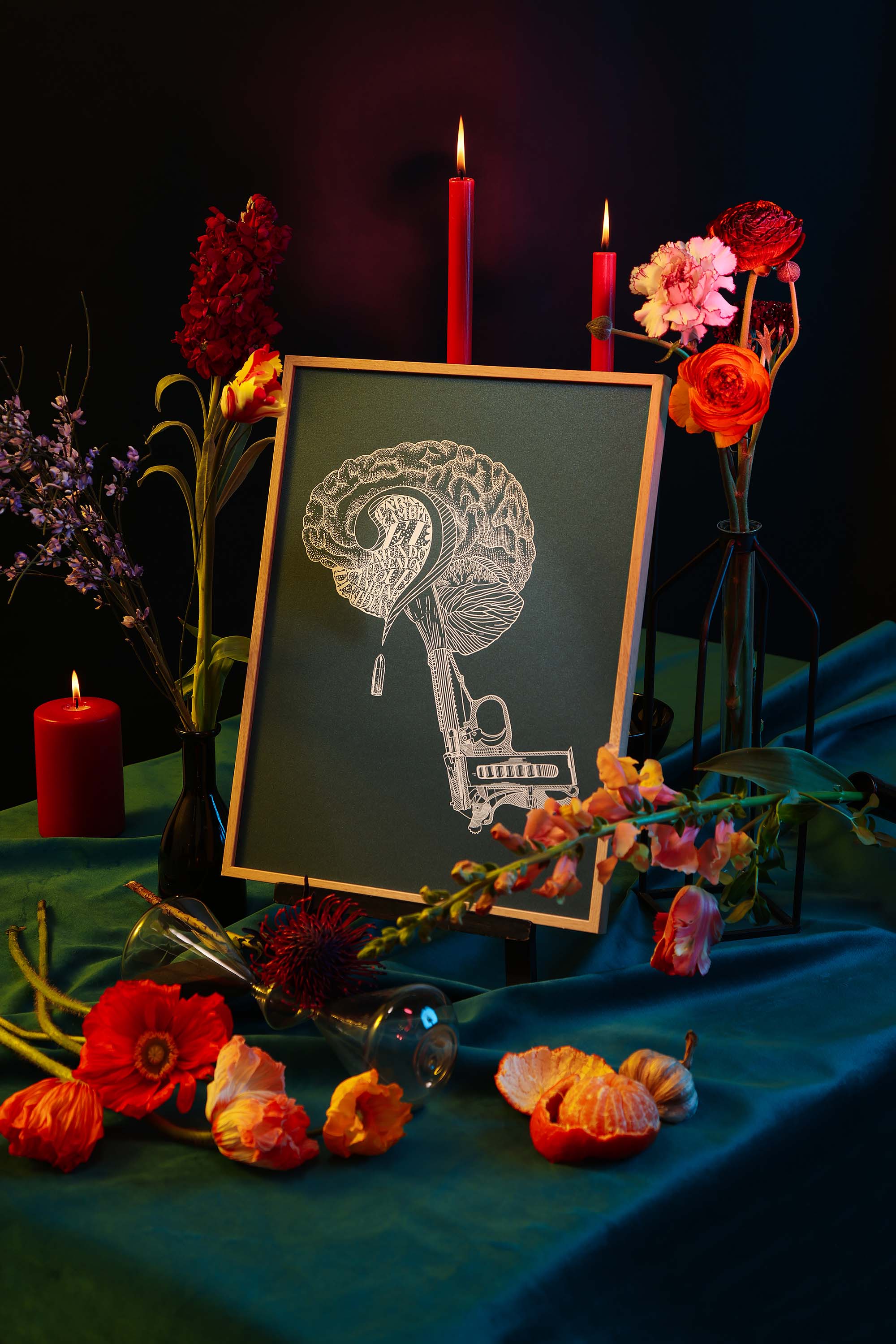 Sérigraphie édition limitée - Cerebro - 30x40cm idée cadeau éthique faire plaisir