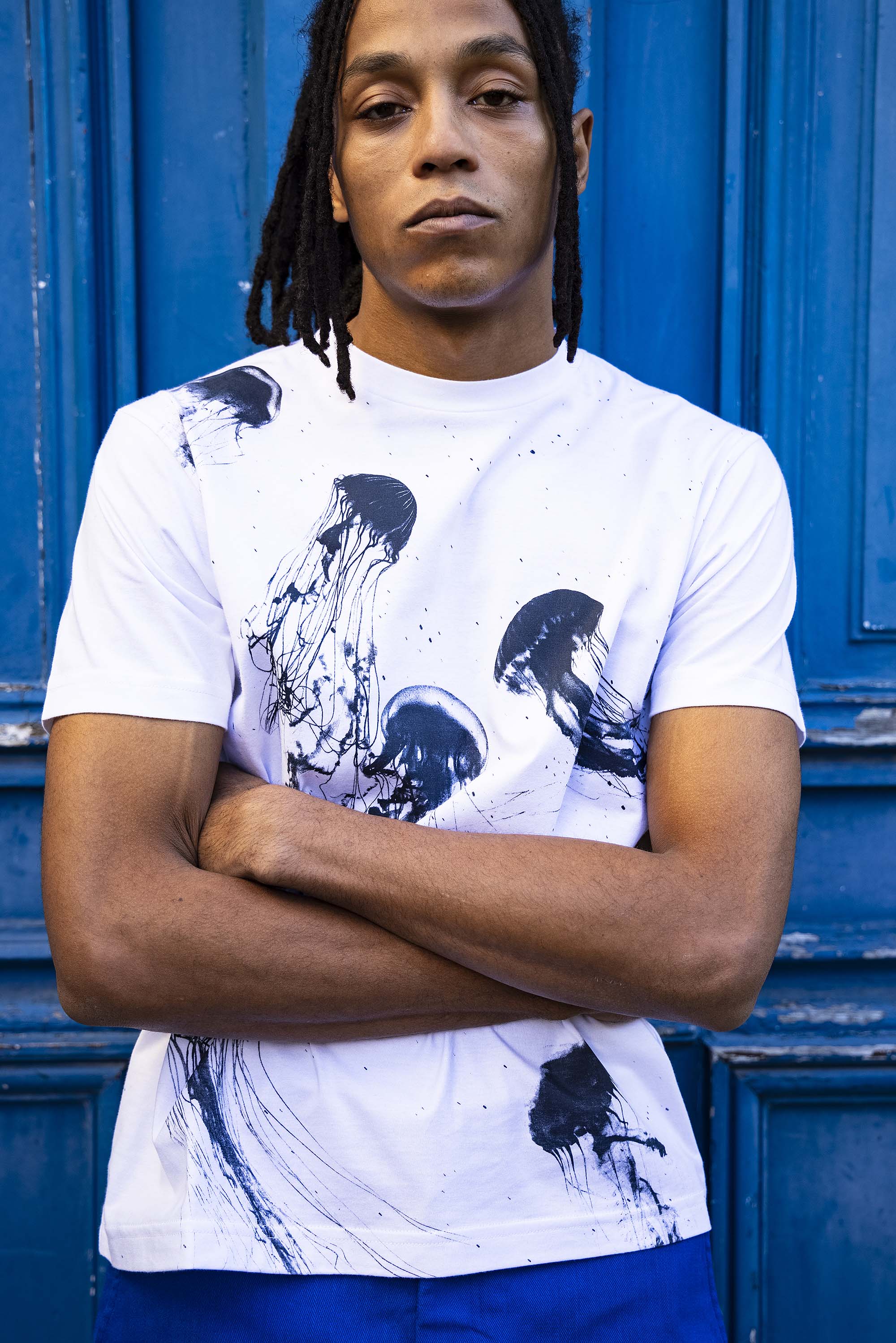 T-Shirt Mario Medusas Blanc t-shirts pour homme unis ou imprimés en coton agréable à porter