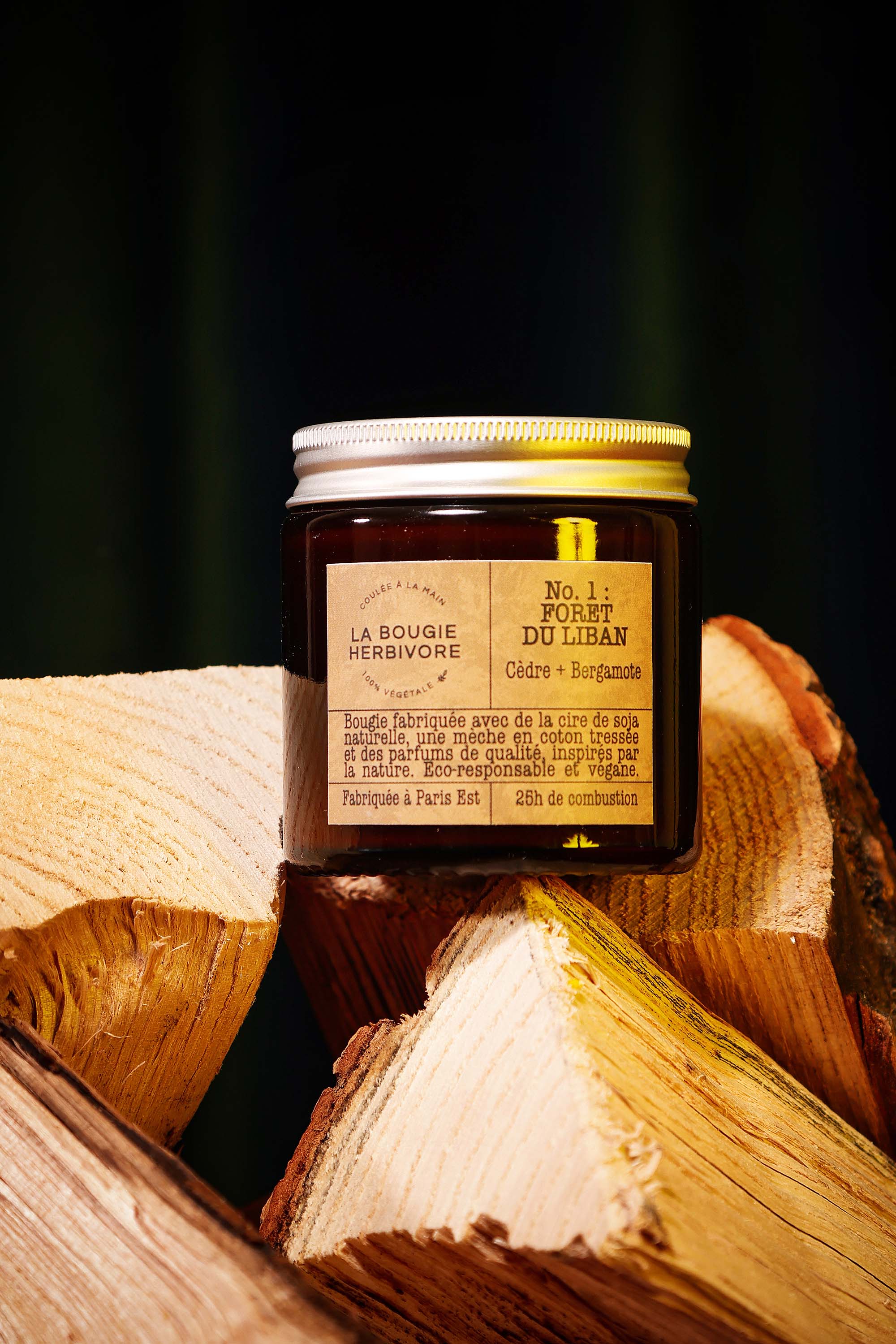 bougie fait main foret du liban univers végétal eco-friendly