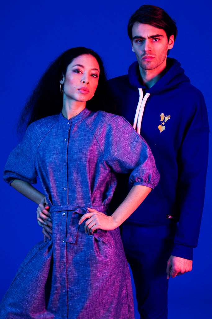 homme sweat et femme robe vêtements de qualité mode éthique et responsable 
