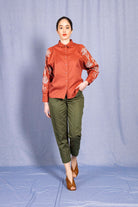 Chemise Donata Flores Rouge Brique chemise femme, grand incontournable du vestiaire féminin