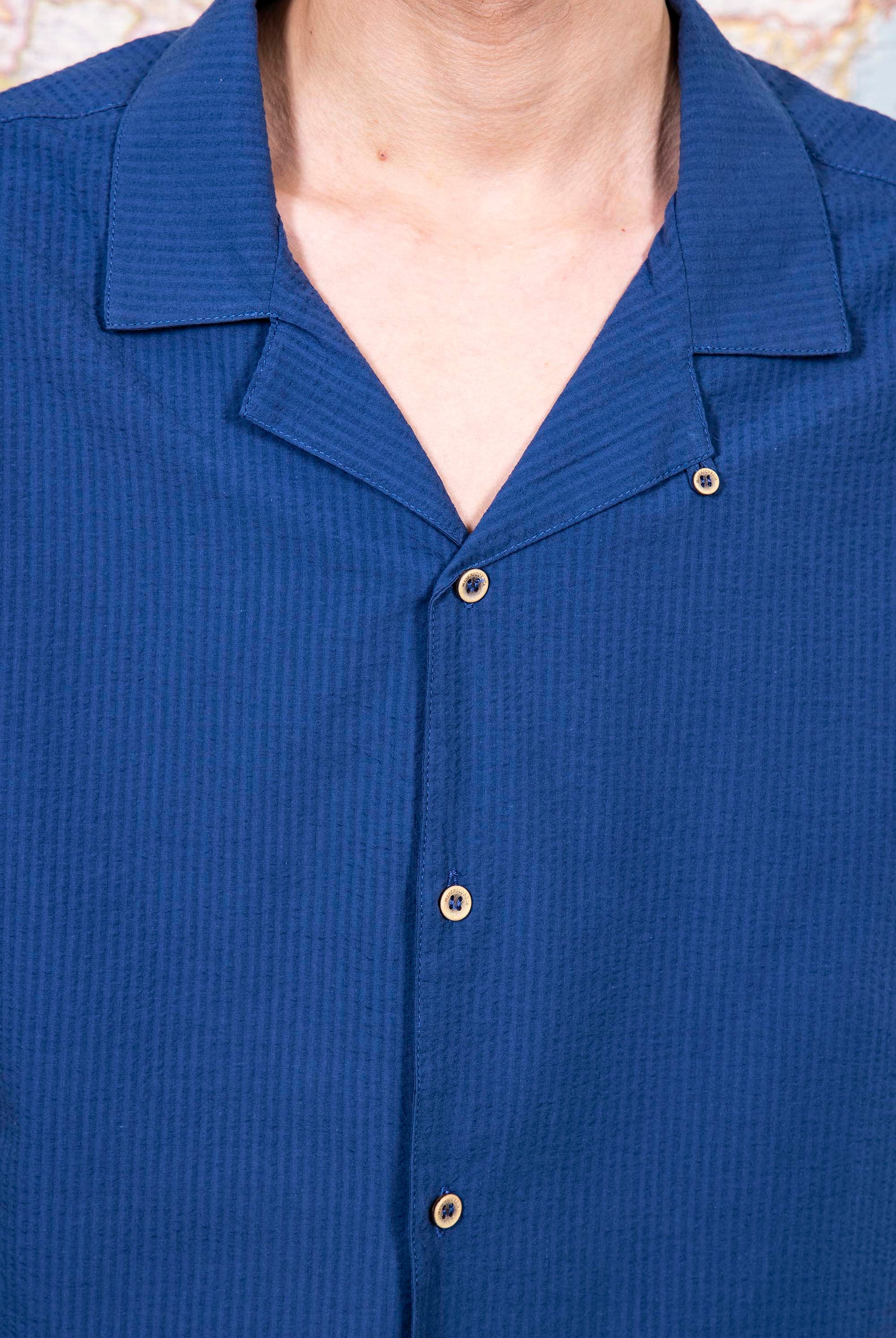 Chemise Fidel Bleu Acier chemise à l'esprit classique, simple et élégant