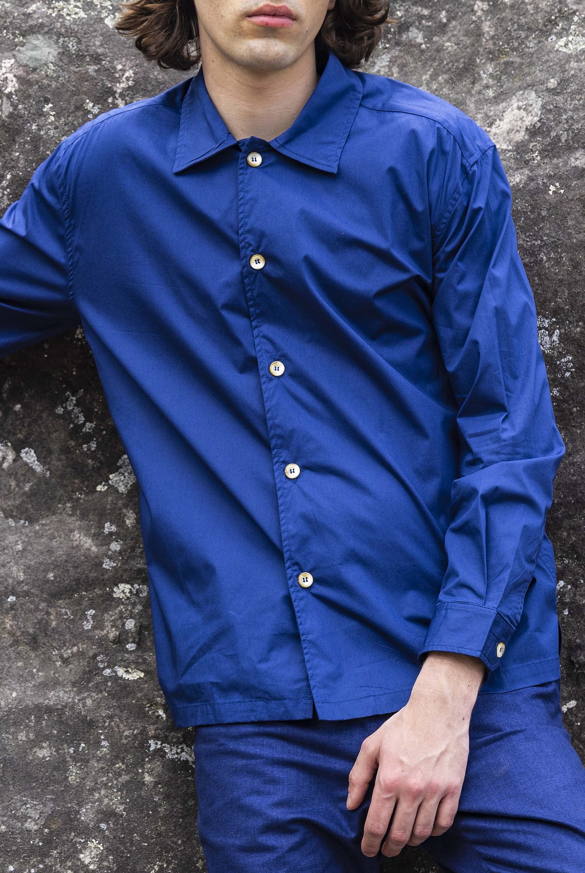 Chemise Lorenzo Bleu Saphir chemises pour hommes adaptées à la vie de tous les jours