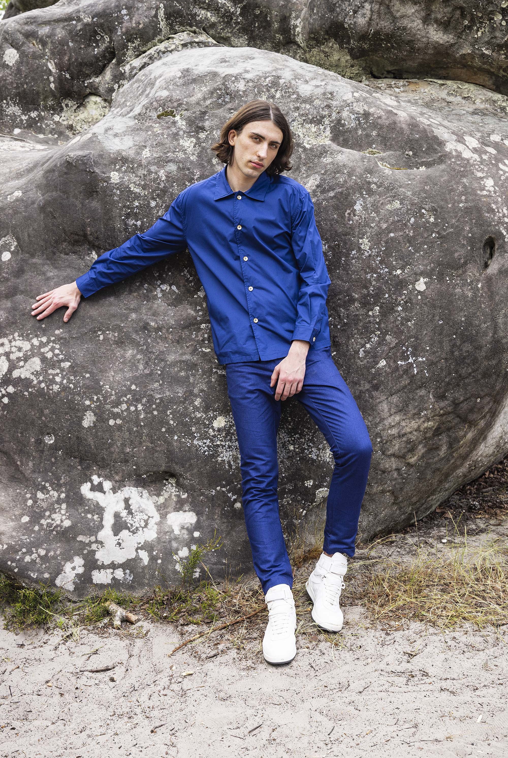 Chemise Lorenzo Bleu Saphir chemise homme raffinée pour un style charmant