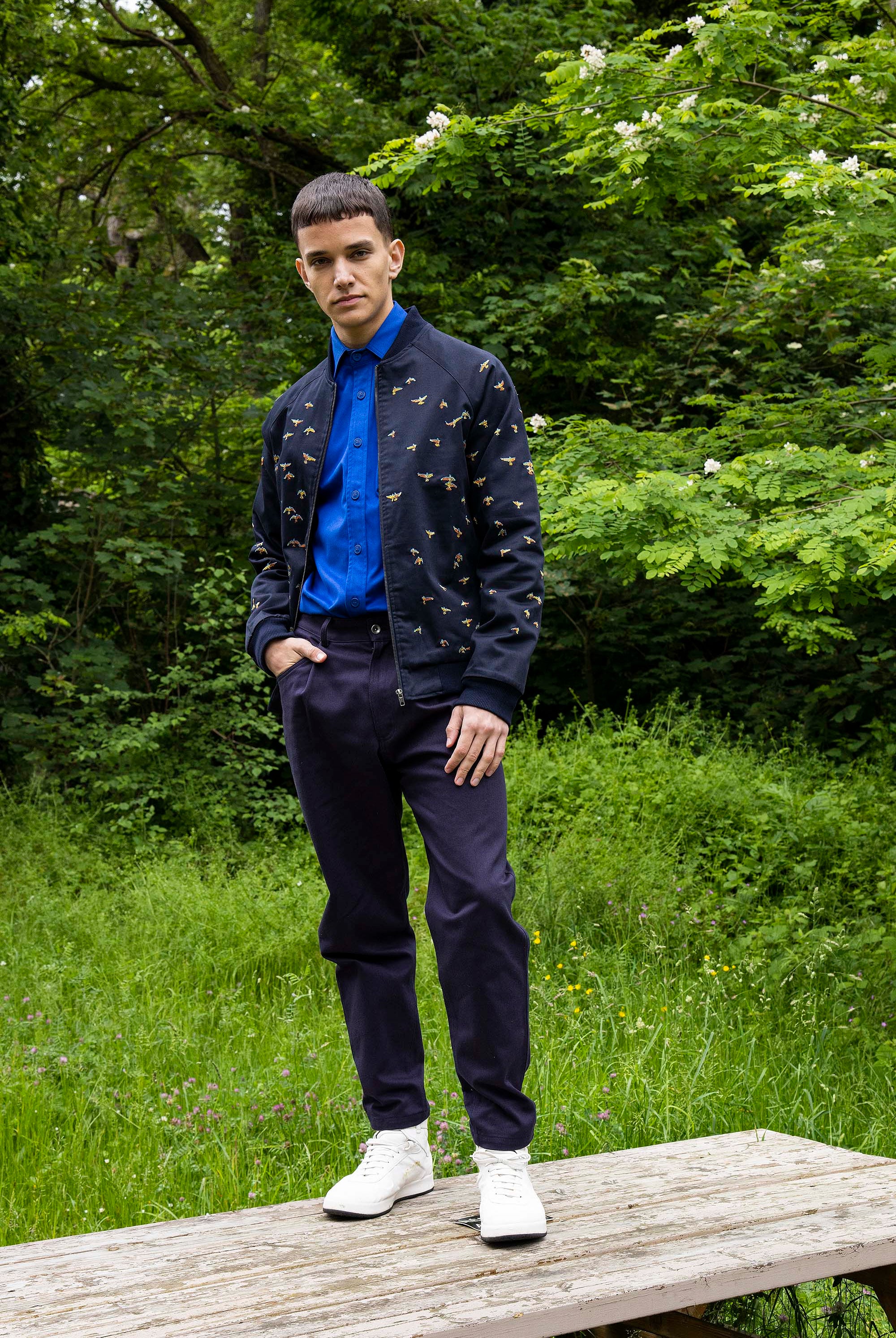 Manteau Revelacion Vuelo Bleu Marine outerwear résistant et authentique avec une finition impeccable