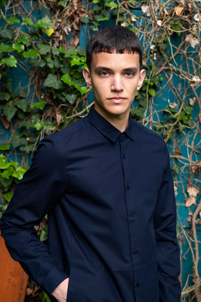 Chemise Aster Rib Stop Bleu Marine chemises pour hommes adaptées à la vie de tous les jours