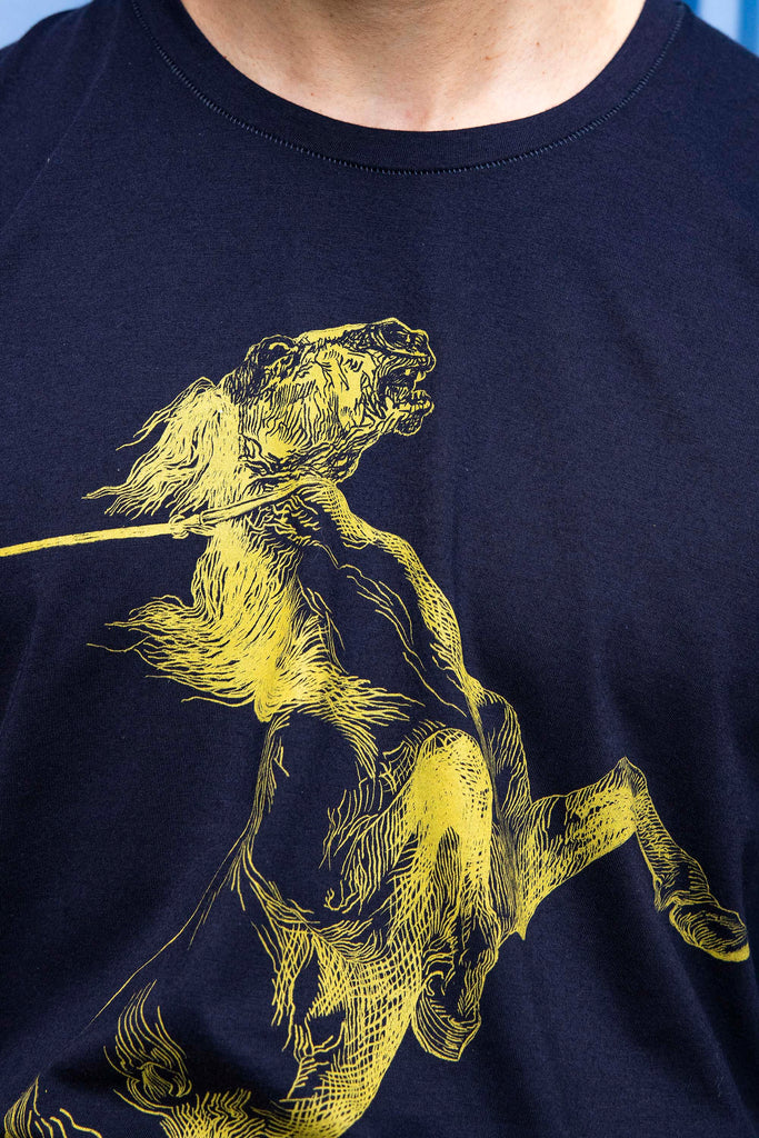 T-Shirt Querido Indomable Bleu Marine t-shirts manches courtes, 100% coton naturel, toucher agréable
