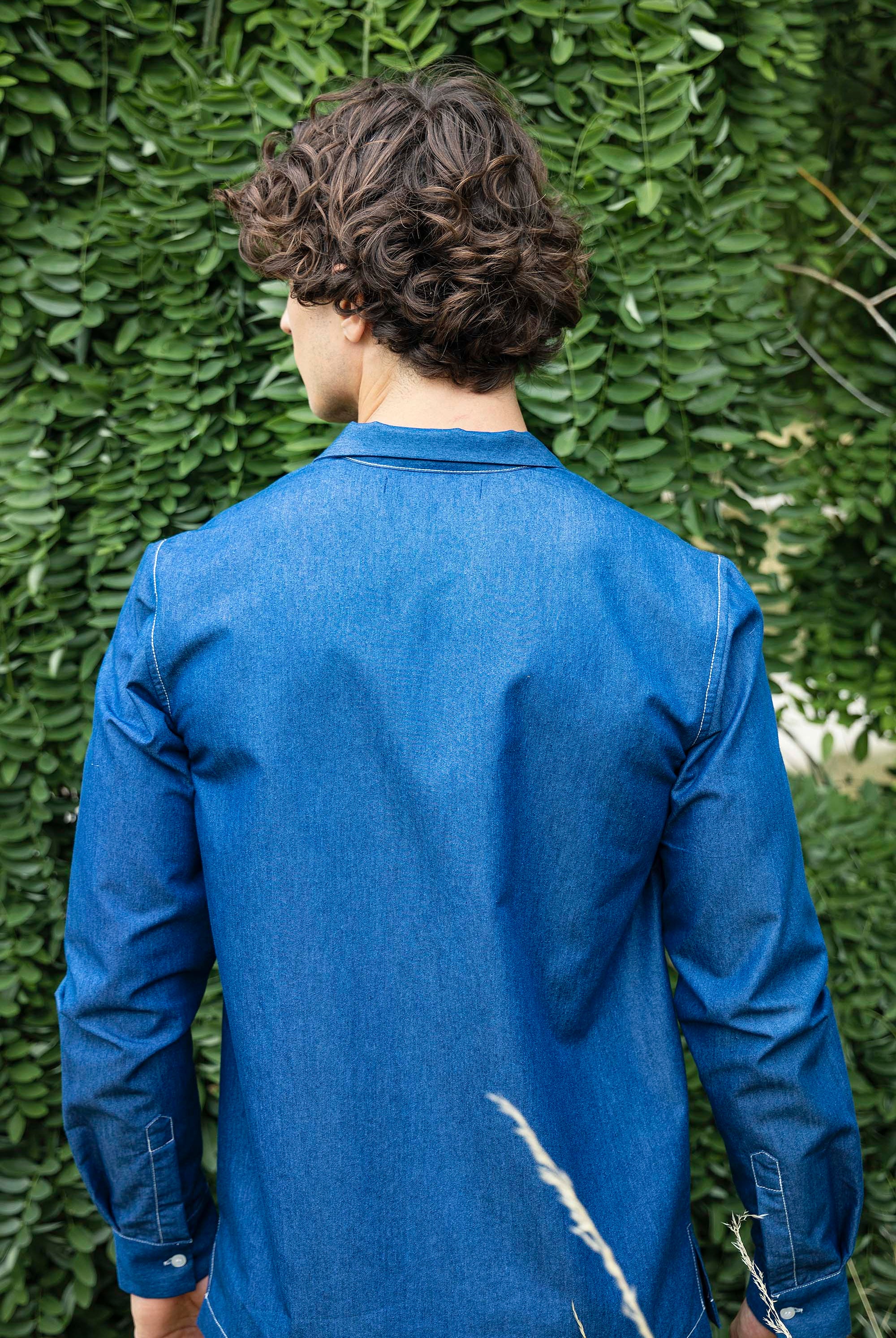 Chemise Guillermo Bleu Denim chemise homme raffinée pour un style charmant