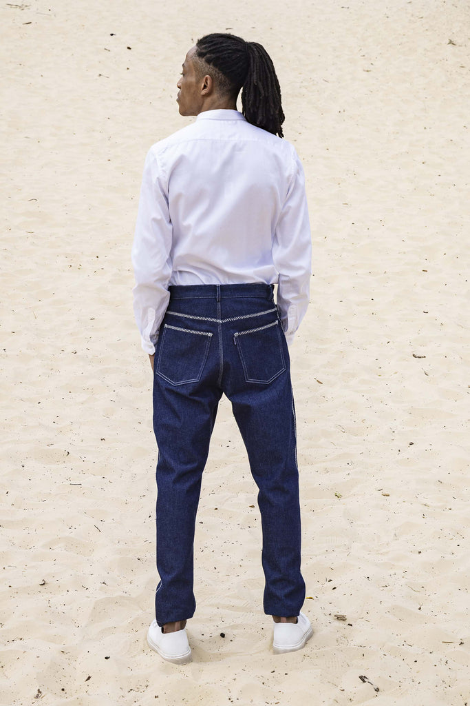 Pantalon Hercules Bleu Jeans le pantalon classique affiche un esprit de distinction