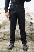 Pantalon Tino Largo Noir particulièrement confortables et stylés, parfaits à porter au quotidien