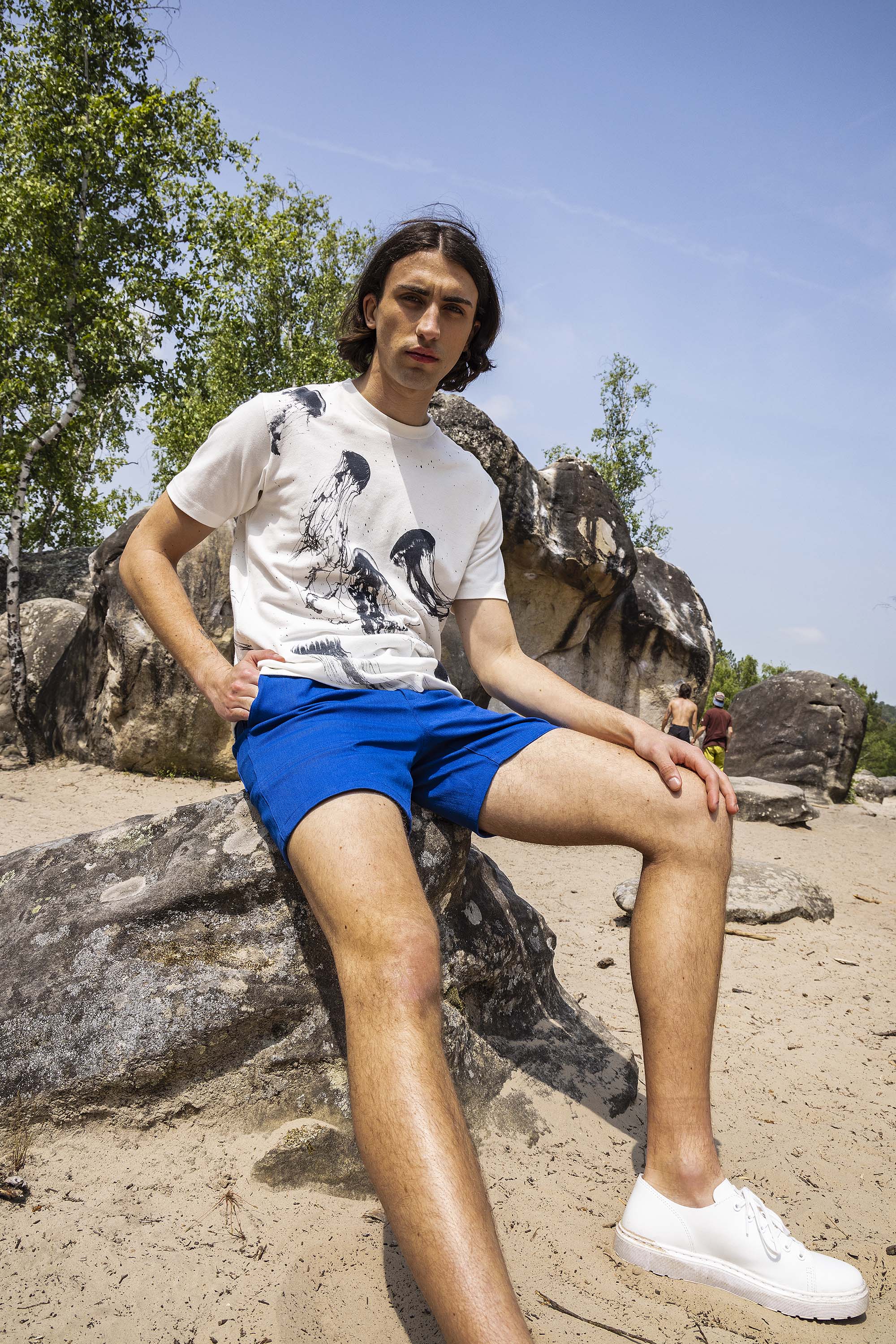 Short Ciclista Bleu Saphir pantalons élégants pour hommes, déclinés dans une large gamme de motifs et de coupes