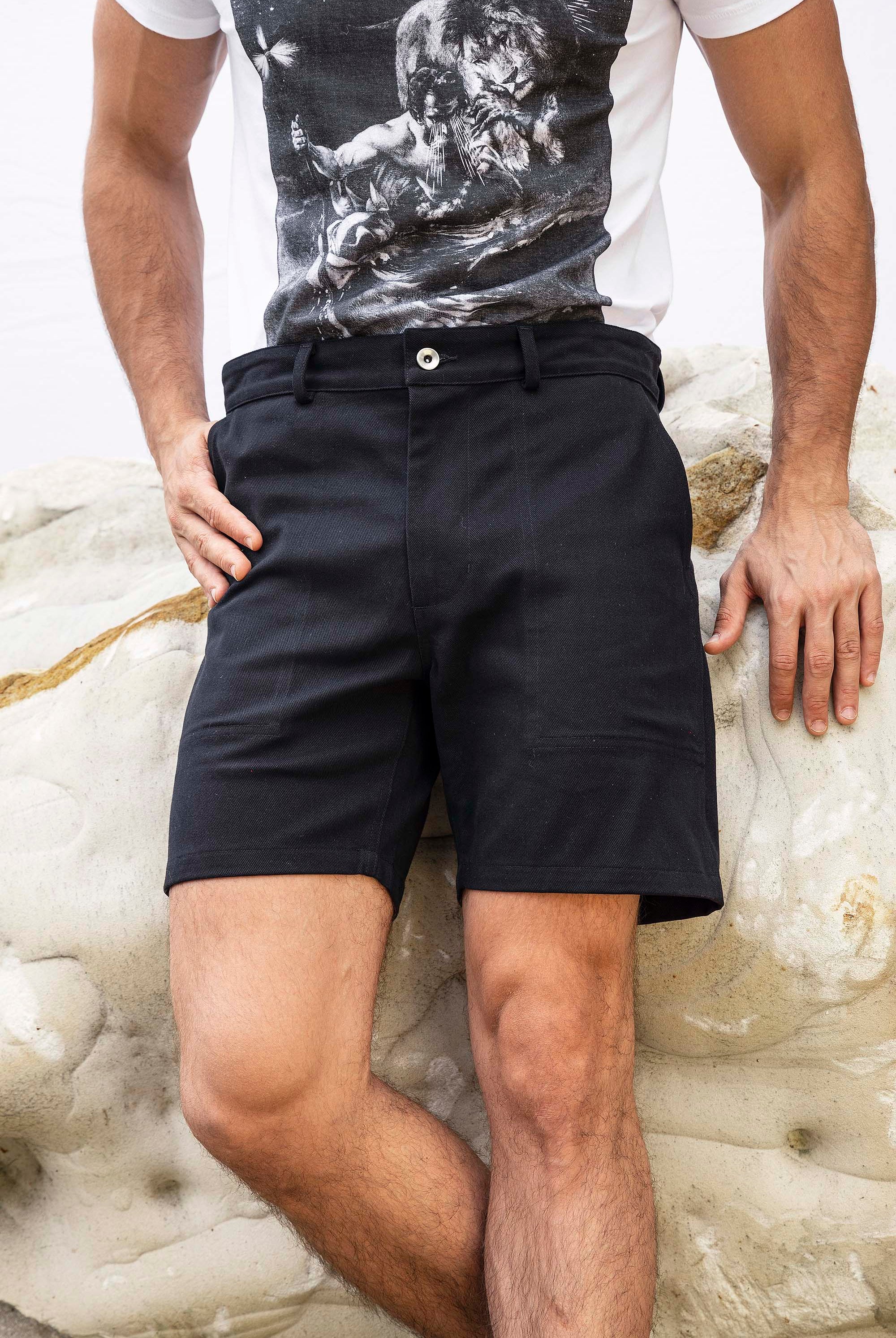 Short Ciclista Noir pantalons élégants pour hommes, déclinés dans une large gamme de motifs et de coupes
