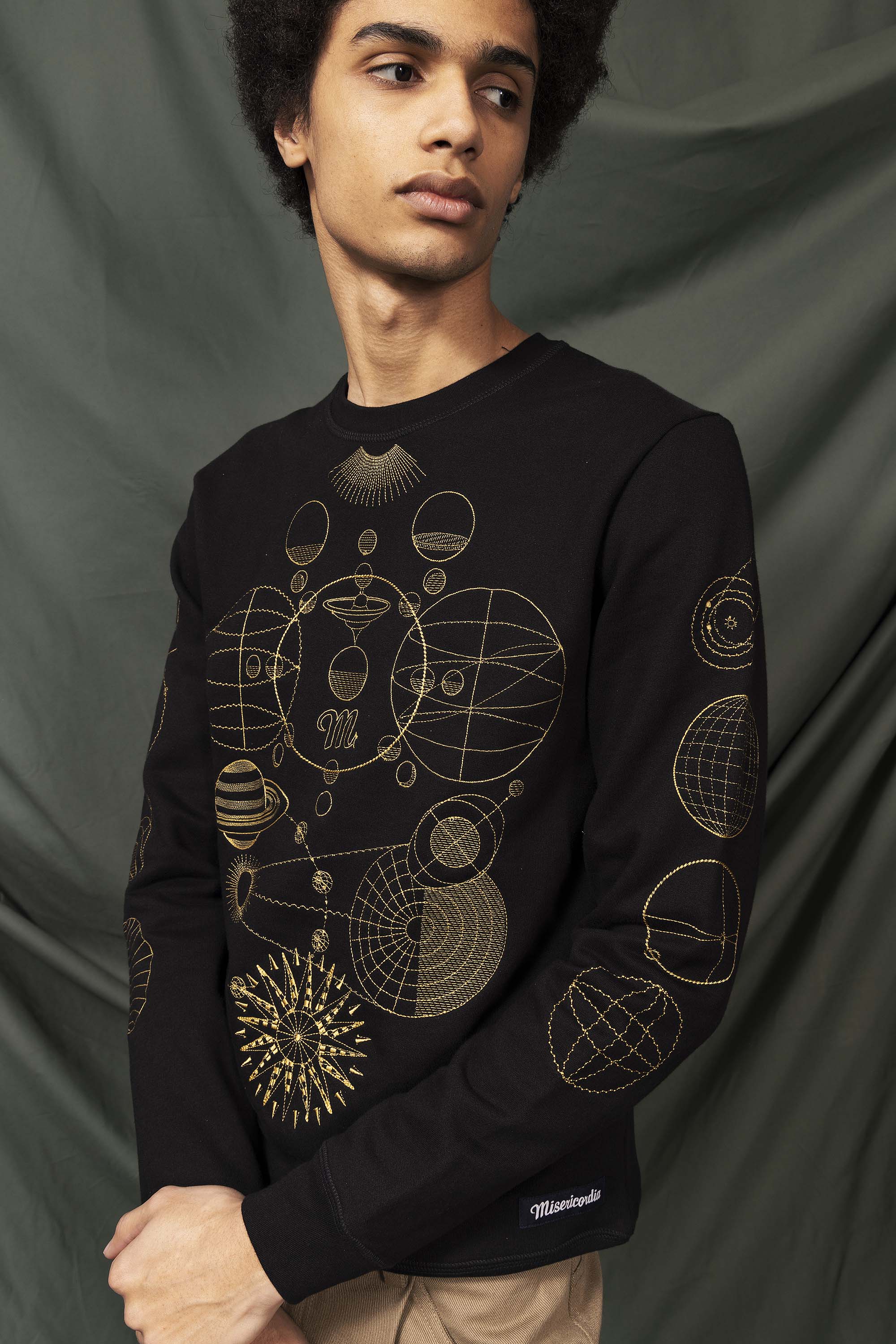 Sweat-shirt Macarron Rotacion Noir douceur et qualité des sweatshirts homme Misericordia