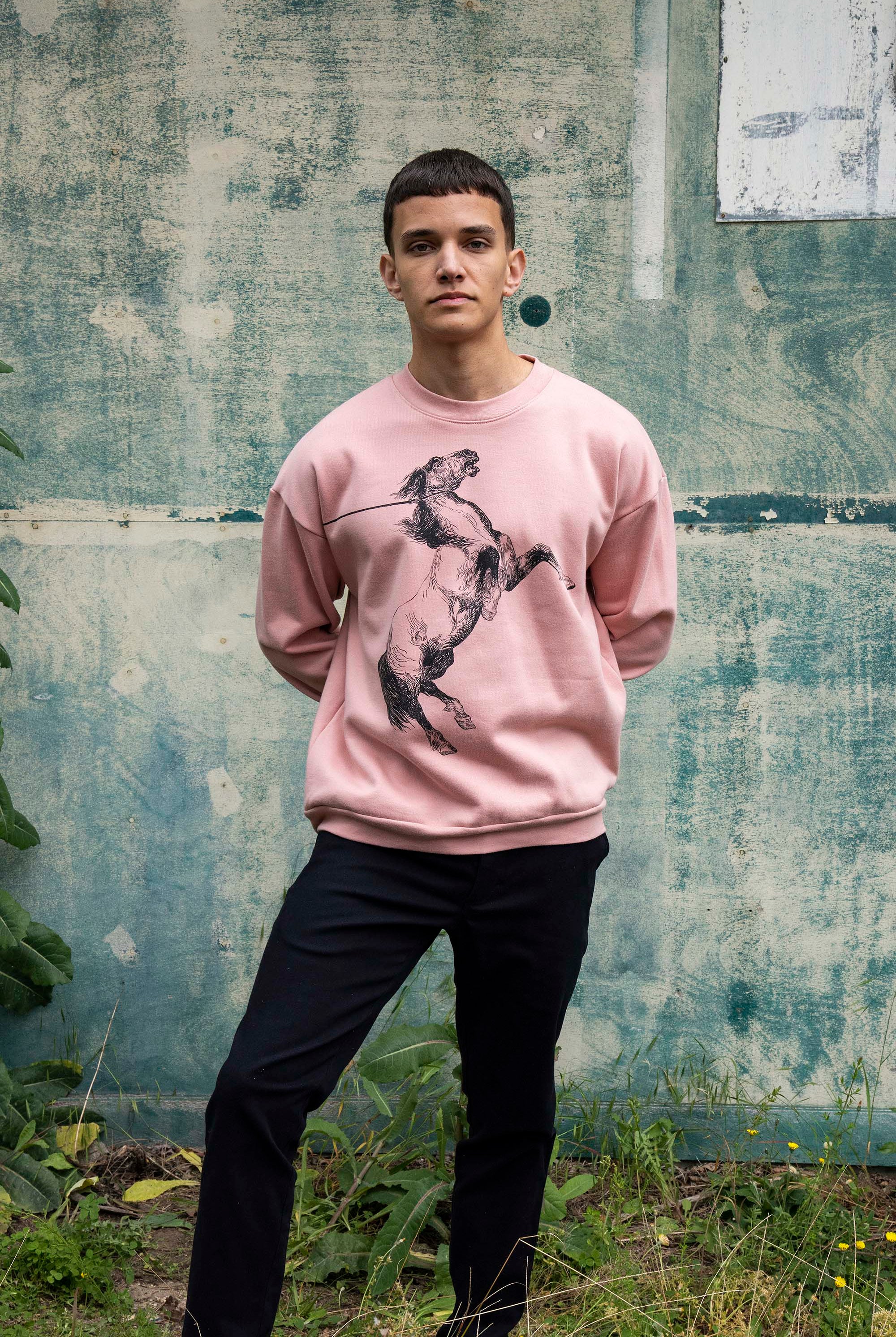 Sweatshirt Angelo Indomable Vieux Rose sweatshirts haut de gamme en imprimés