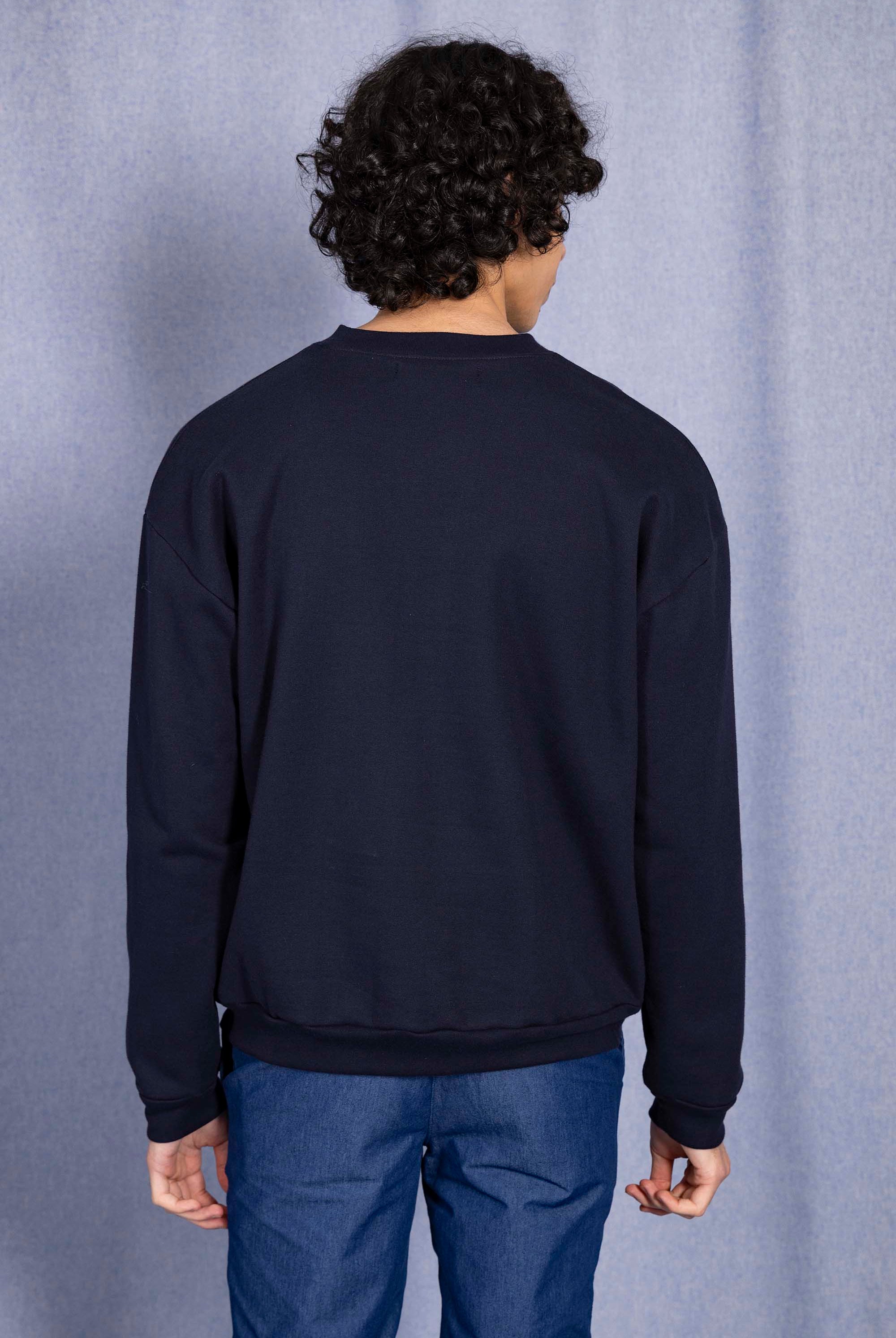 Sweatshirt Angelo Misericordia Bleu Marine sweatshirts haut de gamme en imprimés