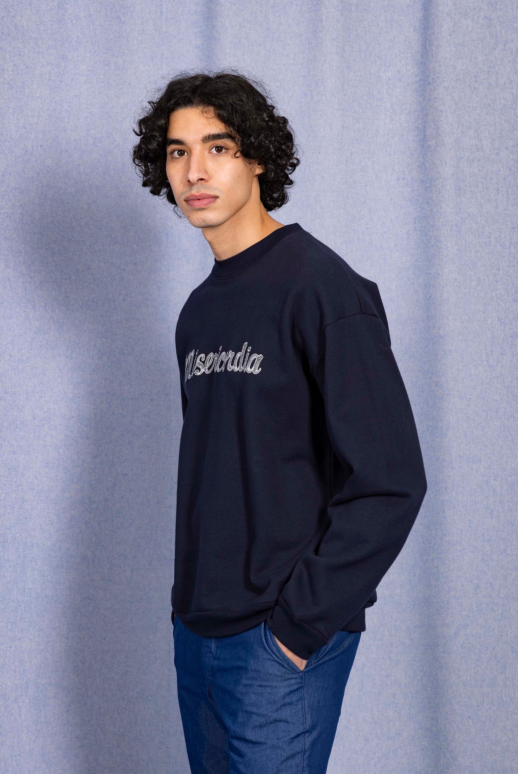 Sweatshirt Angelo Misericordia Bleu Marine Des sweatshirts homme aussi bien coupés que confortables