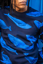 Sweatshirt Macarron Ballena Bleu marine sweatshirts haut de gamme en imprimés