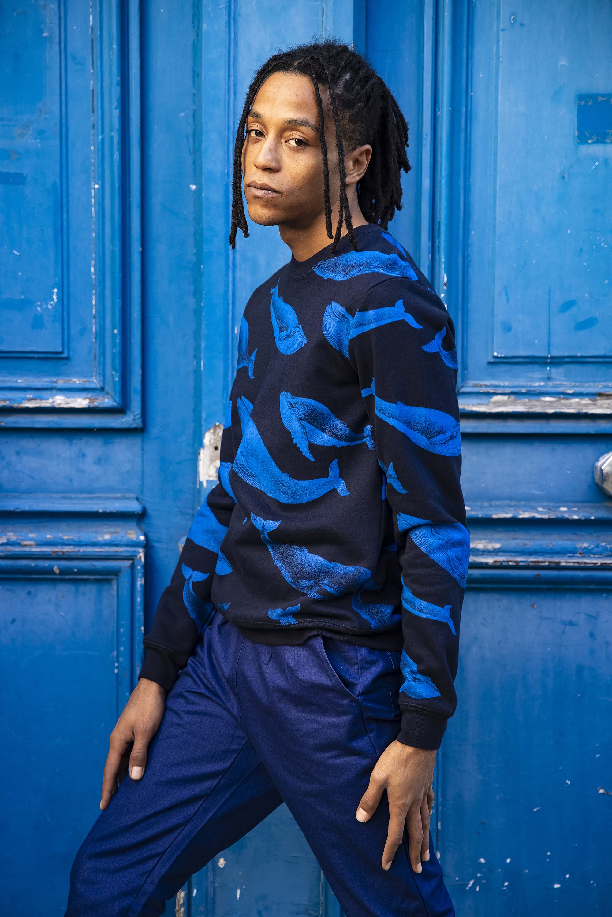 Sweatshirt Macarron Ballena Bleu marine Des sweatshirts homme aussi bien coupés que confortables