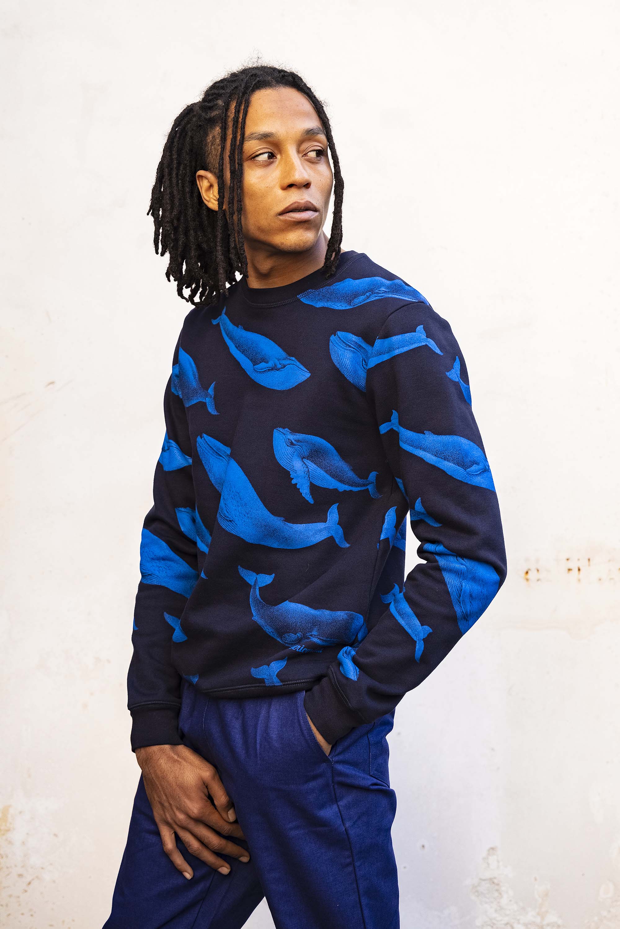 Sweatshirt Macarron Ballena Bleu marine Des sweatshirts homme aussi bien coupés que confortables