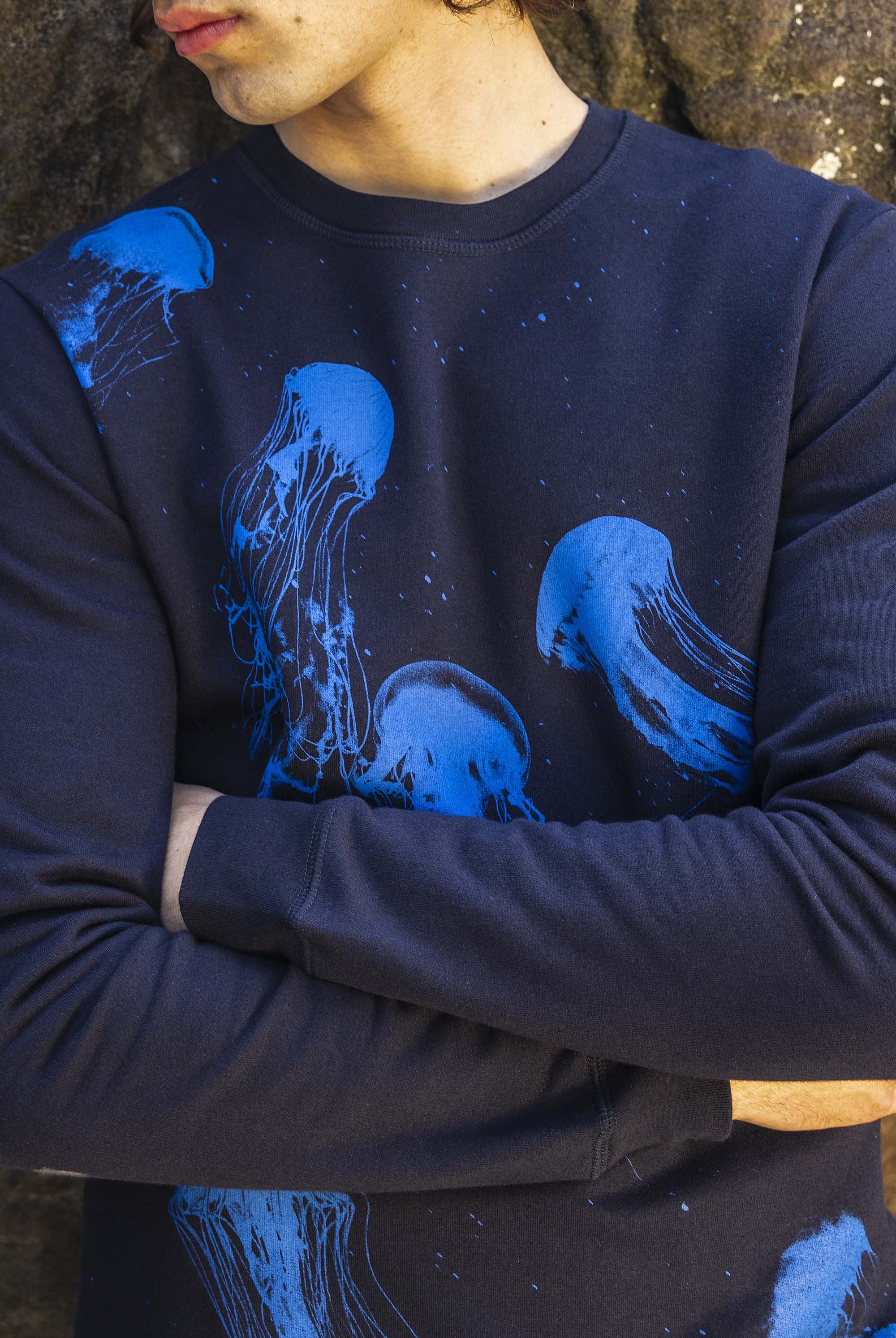 Sweatshirt Macarron Medusas Bleu Marine douceur et qualité des sweatshirts homme Misericordia