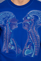 Sweatshirt Macarron Radiografia Bleu Saphir sweatshirts pour homme pour procurer une sensation de chaleur au quotidien